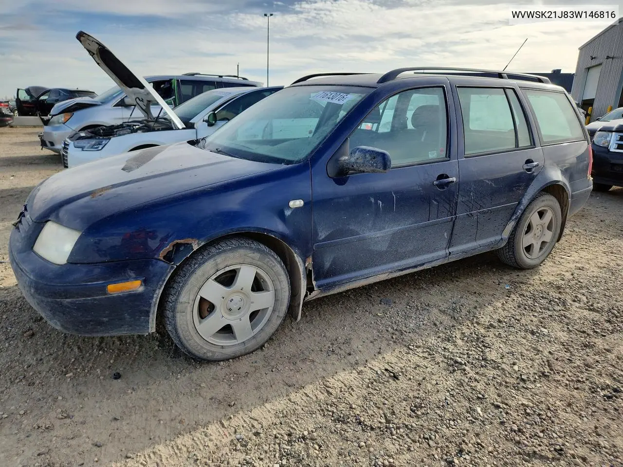 VOLKSWAGEN JETTA 2003, VIN WVWSK21J83W146816