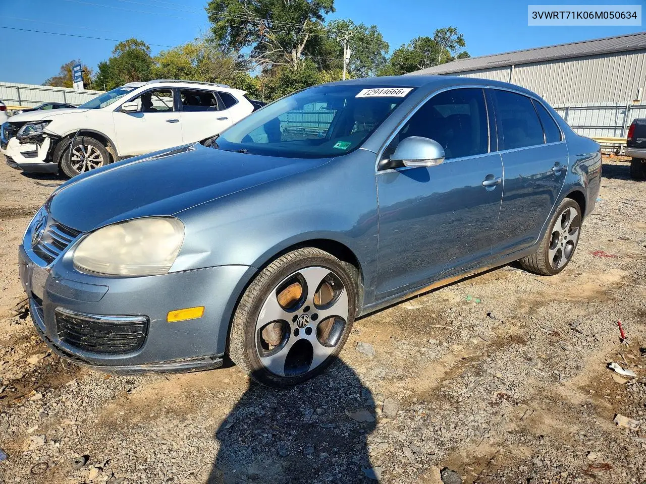 VOLKSWAGEN JETTA 2006, VIN 3VWRT71K06M050634