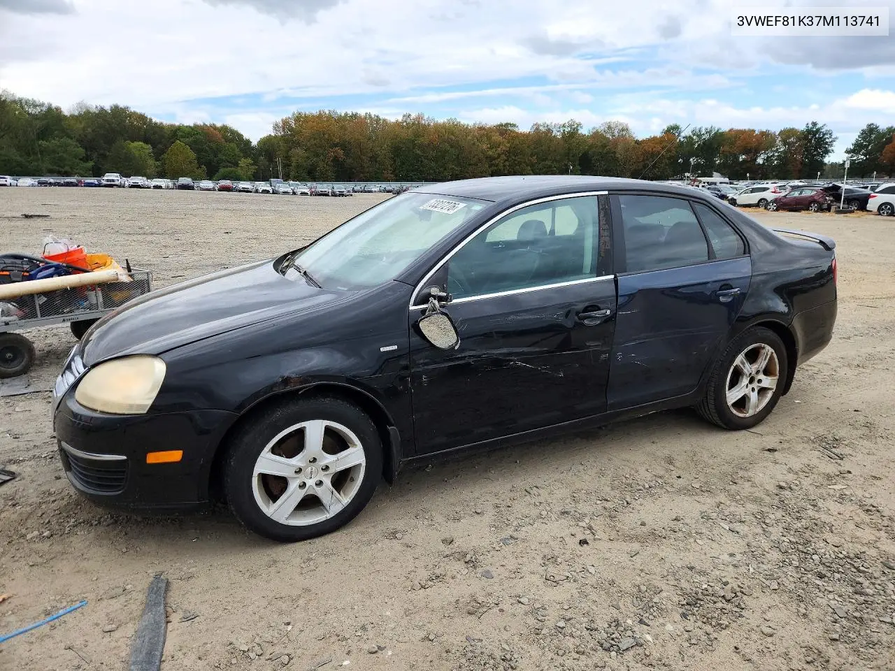 VOLKSWAGEN JETTA 2007, VIN 3VWEF81K37M113741
