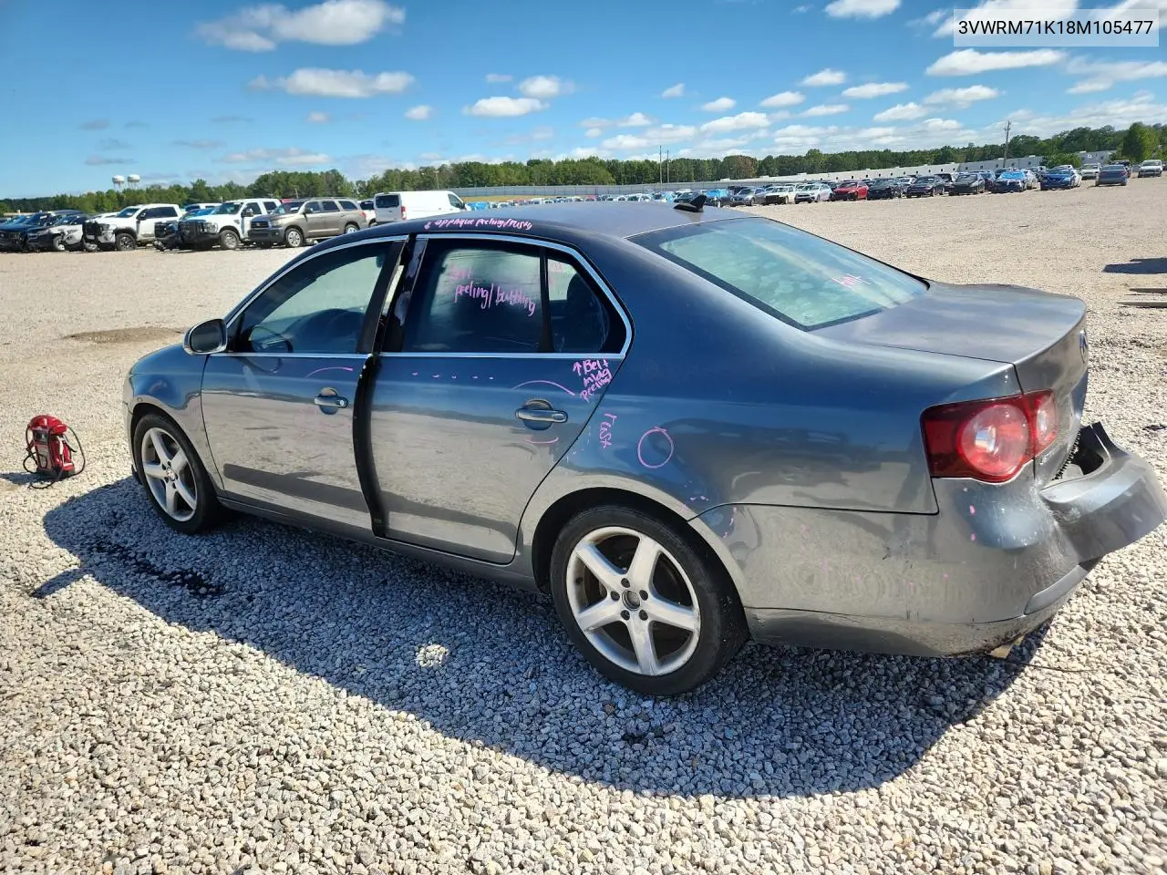 2008 VOLKSWAGEN JETTA VIN 3VWRM71K18M105477 — фото 2