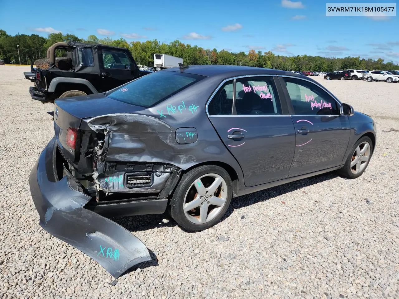 2008 VOLKSWAGEN JETTA VIN 3VWRM71K18M105477 — фото 3
