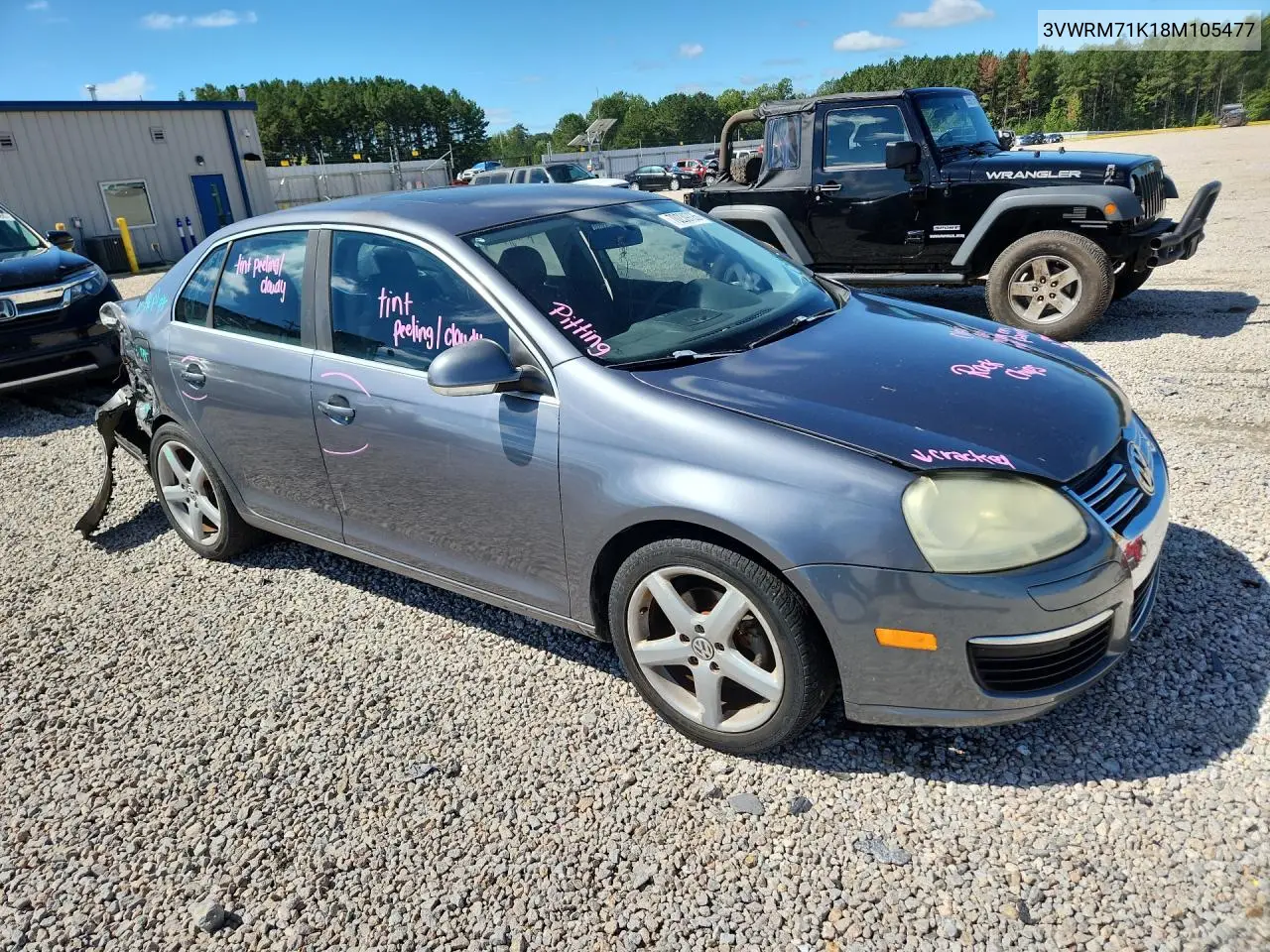 2008 VOLKSWAGEN JETTA VIN 3VWRM71K18M105477 — фото 4