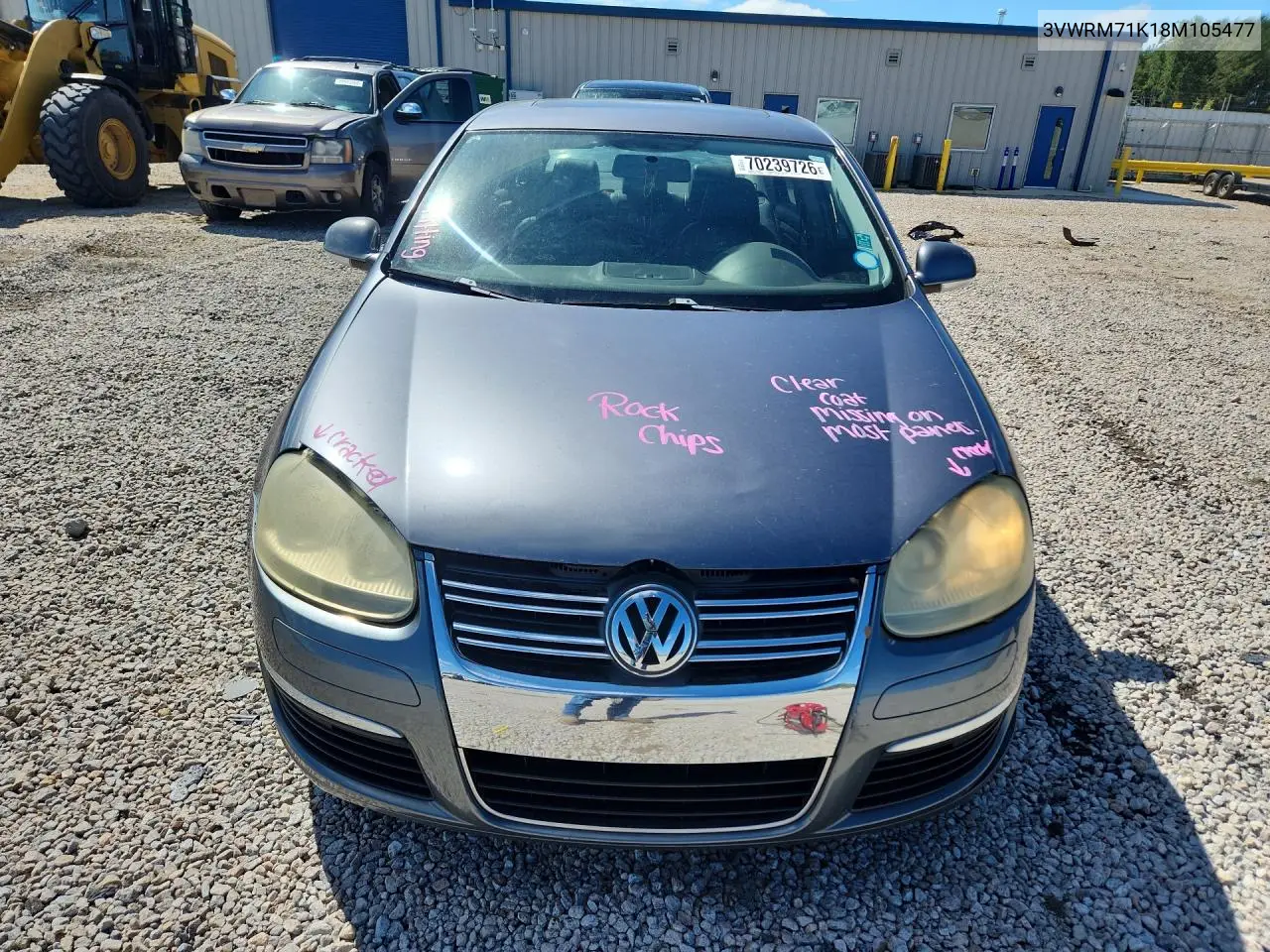 2008 VOLKSWAGEN JETTA VIN 3VWRM71K18M105477 — фото 5