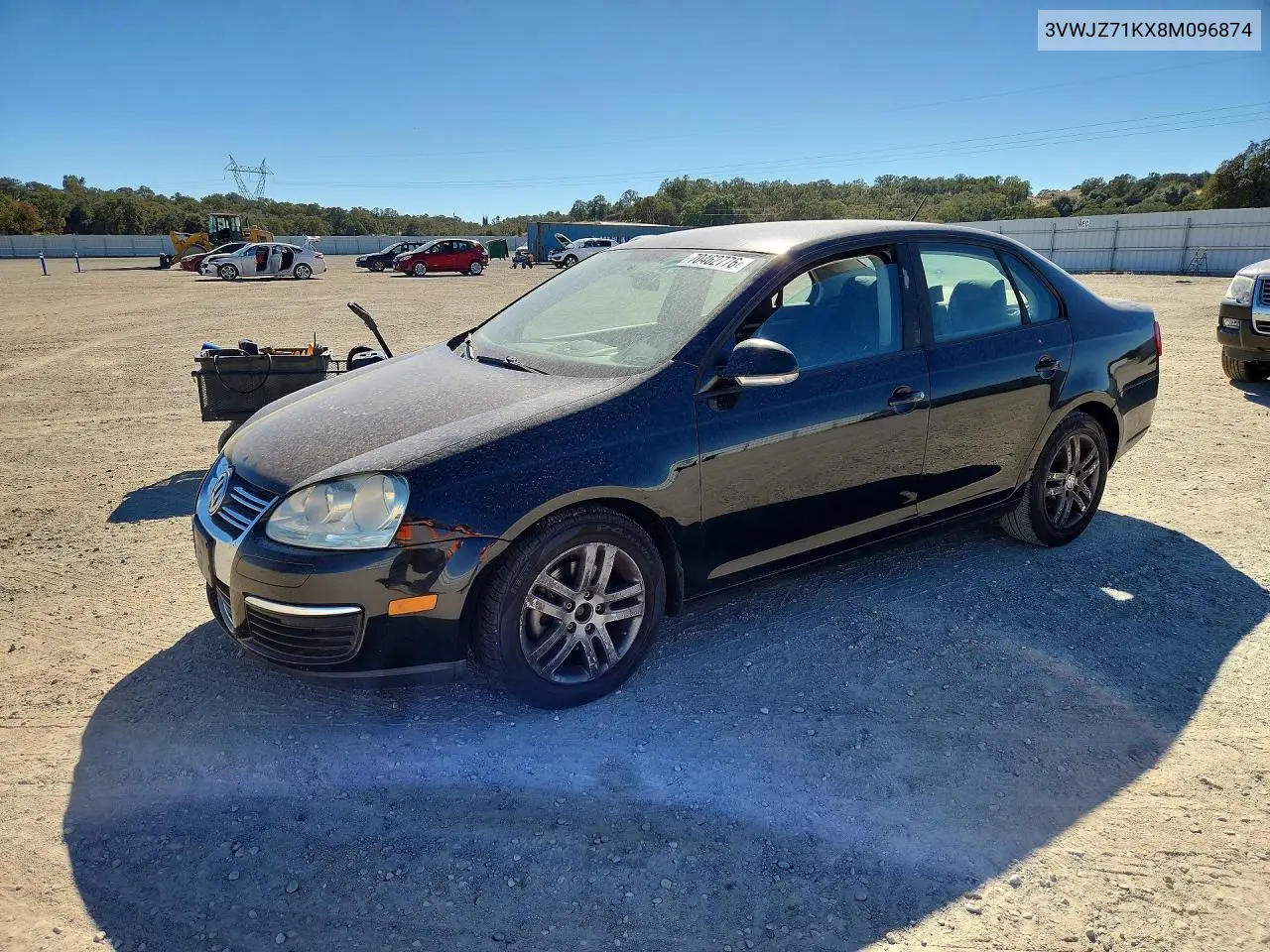 VOLKSWAGEN JETTA 2008, VIN 3VWJZ71KX8M096874