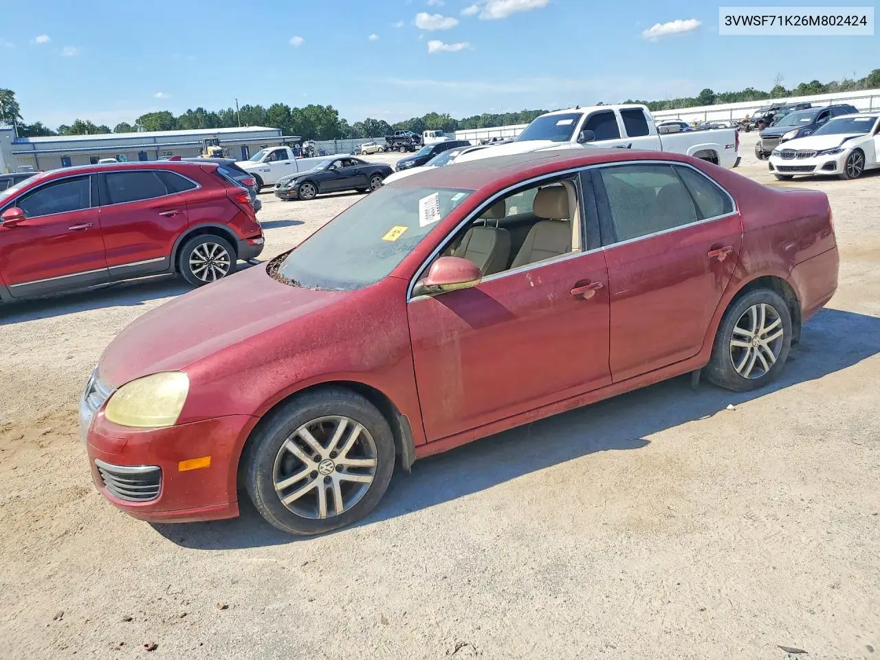 VOLKSWAGEN JETTA 2008, VIN 3VWSF71K26M802424