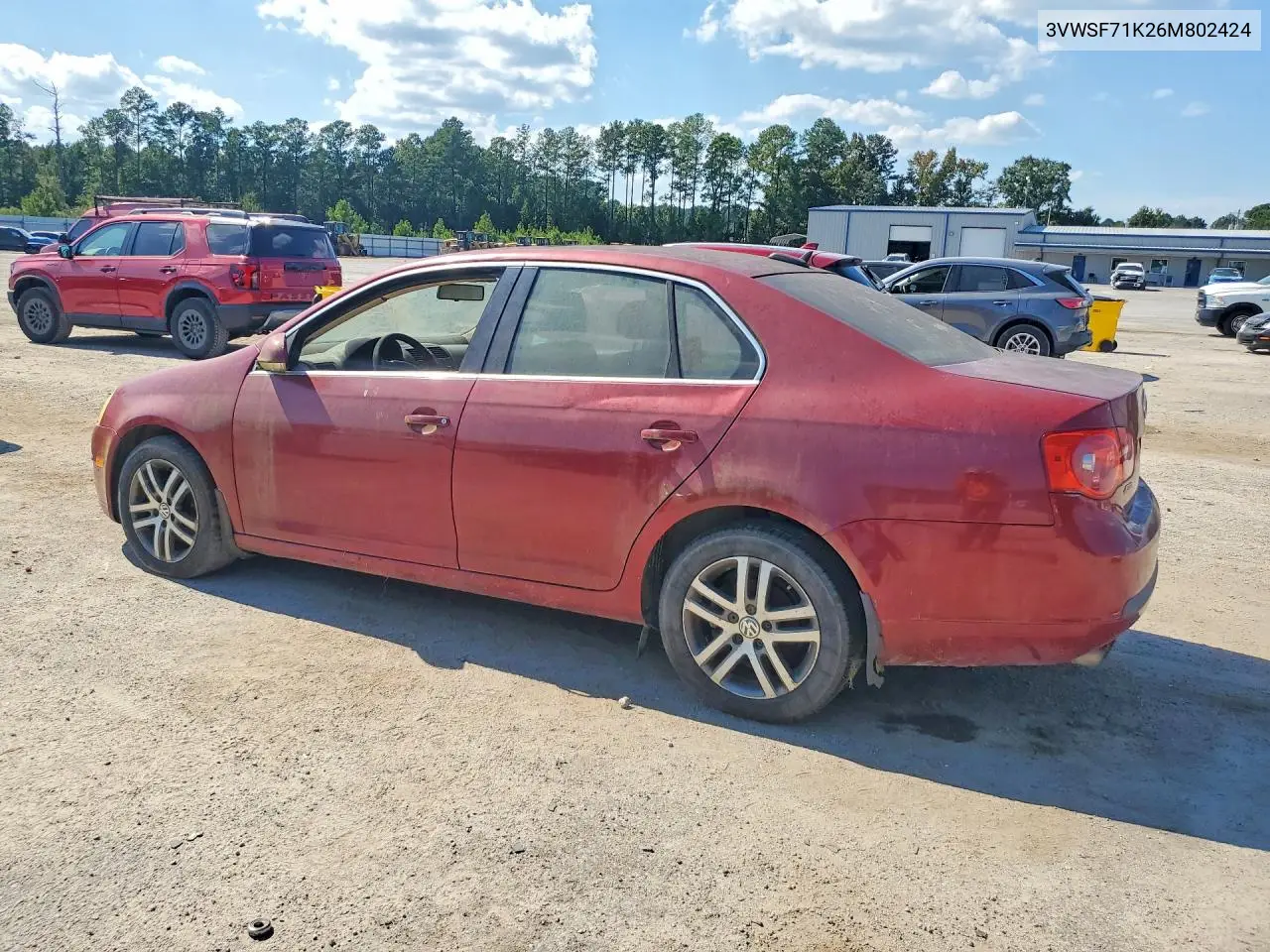 2008 VOLKSWAGEN JETTA VIN 3VWSF71K26M802424 — фото 2