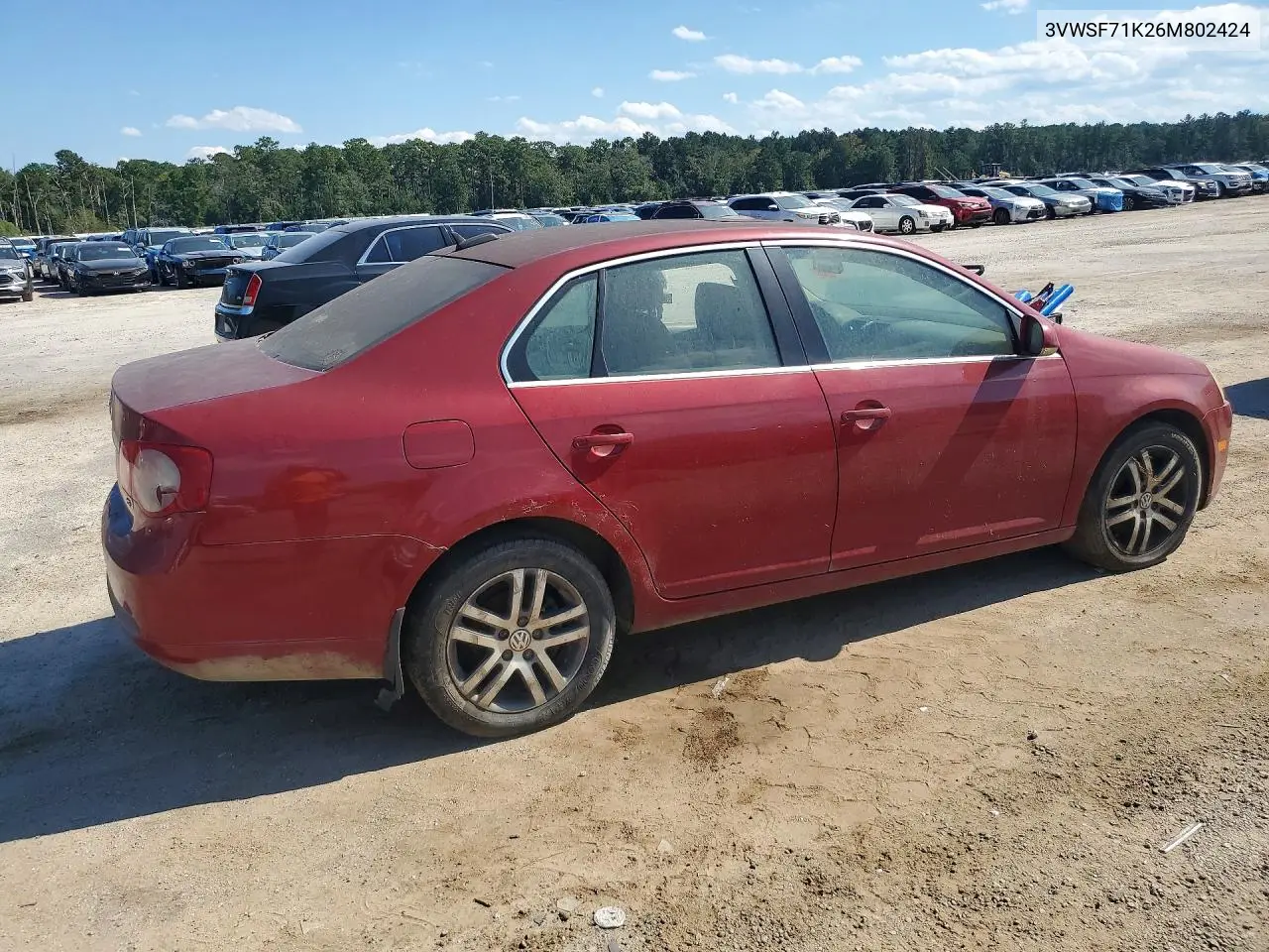 2008 VOLKSWAGEN JETTA VIN 3VWSF71K26M802424 — фото 3