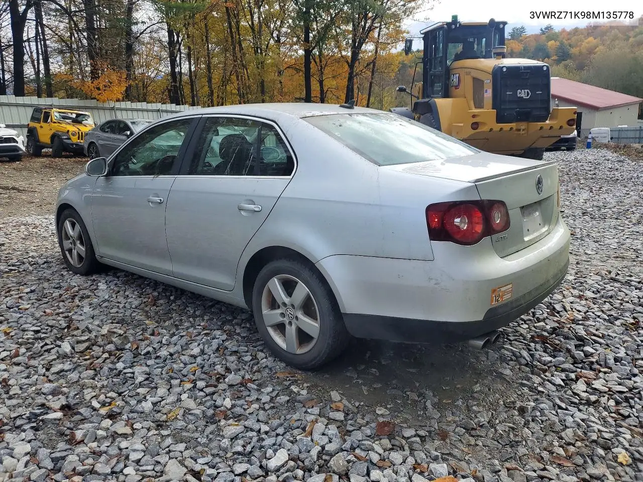 2008 VOLKSWAGEN JETTA VIN 3VWRZ71K98M135778 — фото 2