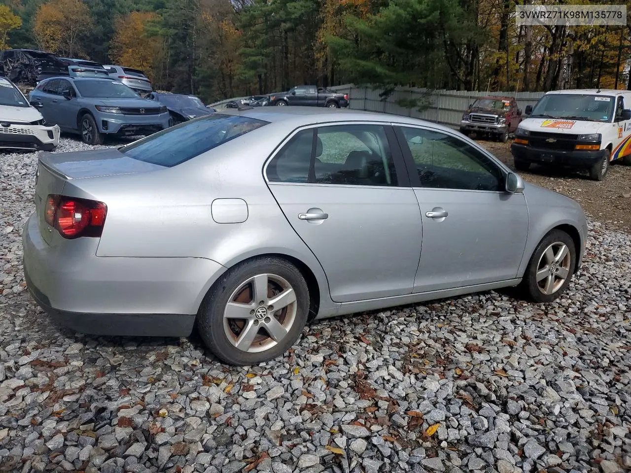 2008 VOLKSWAGEN JETTA VIN 3VWRZ71K98M135778 — фото 3