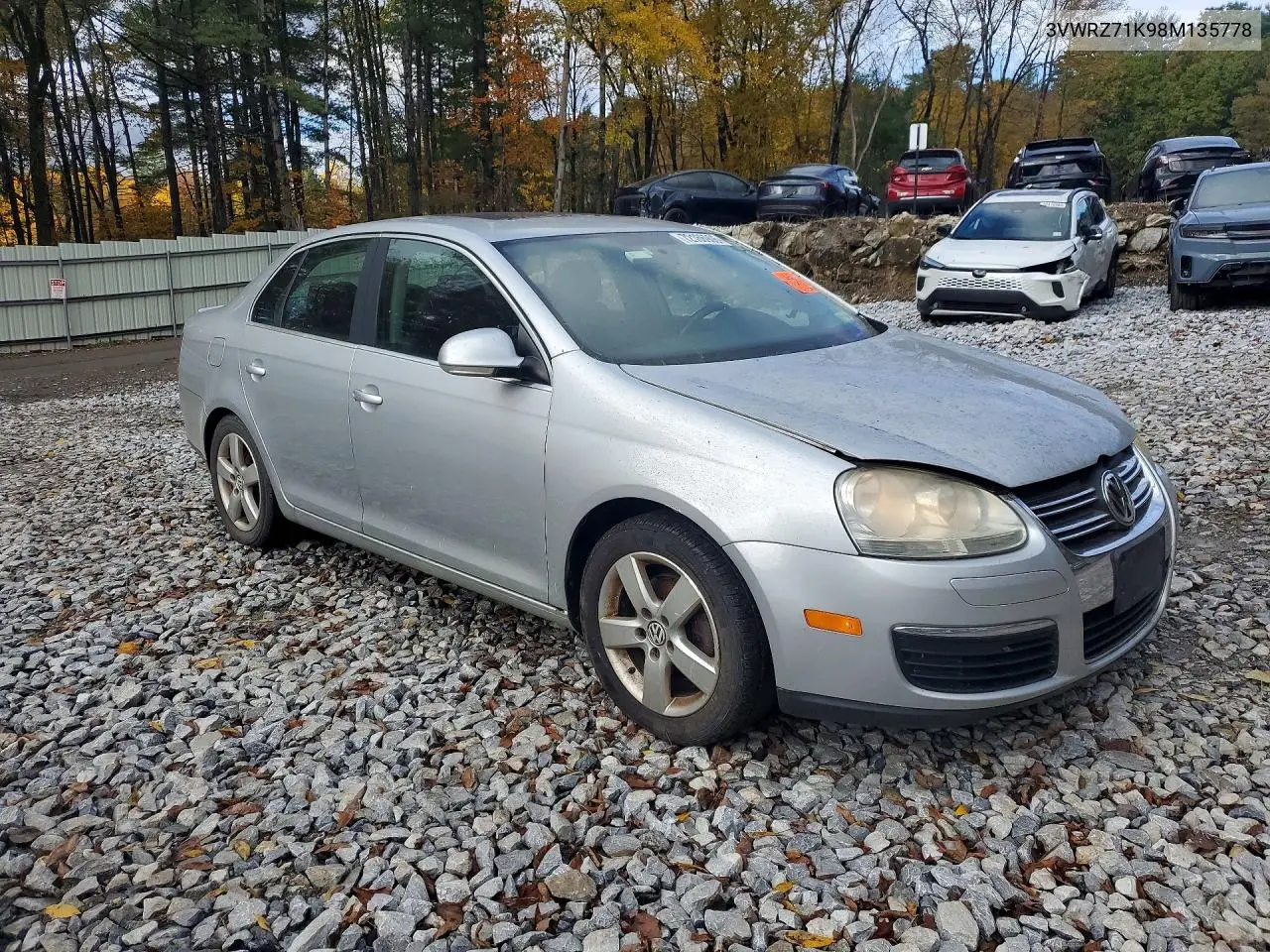 2008 VOLKSWAGEN JETTA VIN 3VWRZ71K98M135778 — фото 4
