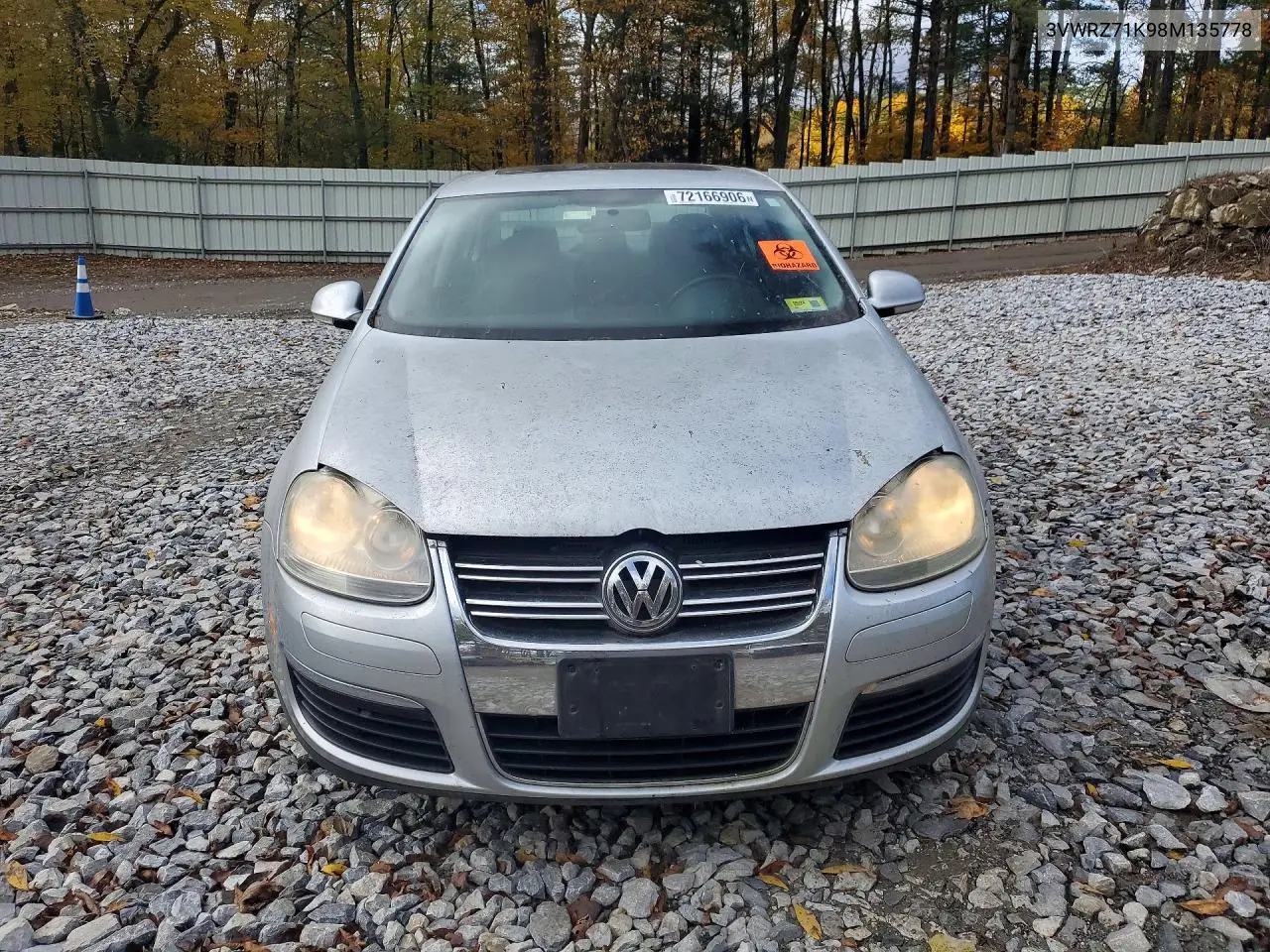 2008 VOLKSWAGEN JETTA VIN 3VWRZ71K98M135778 — фото 5