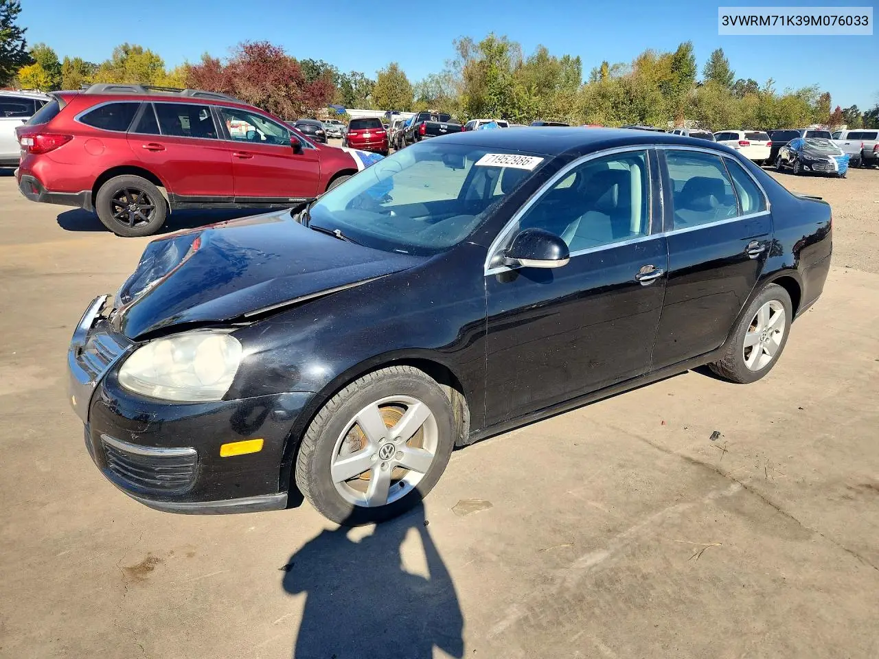 VOLKSWAGEN JETTA 2009, VIN 3VWRM71K39M076033