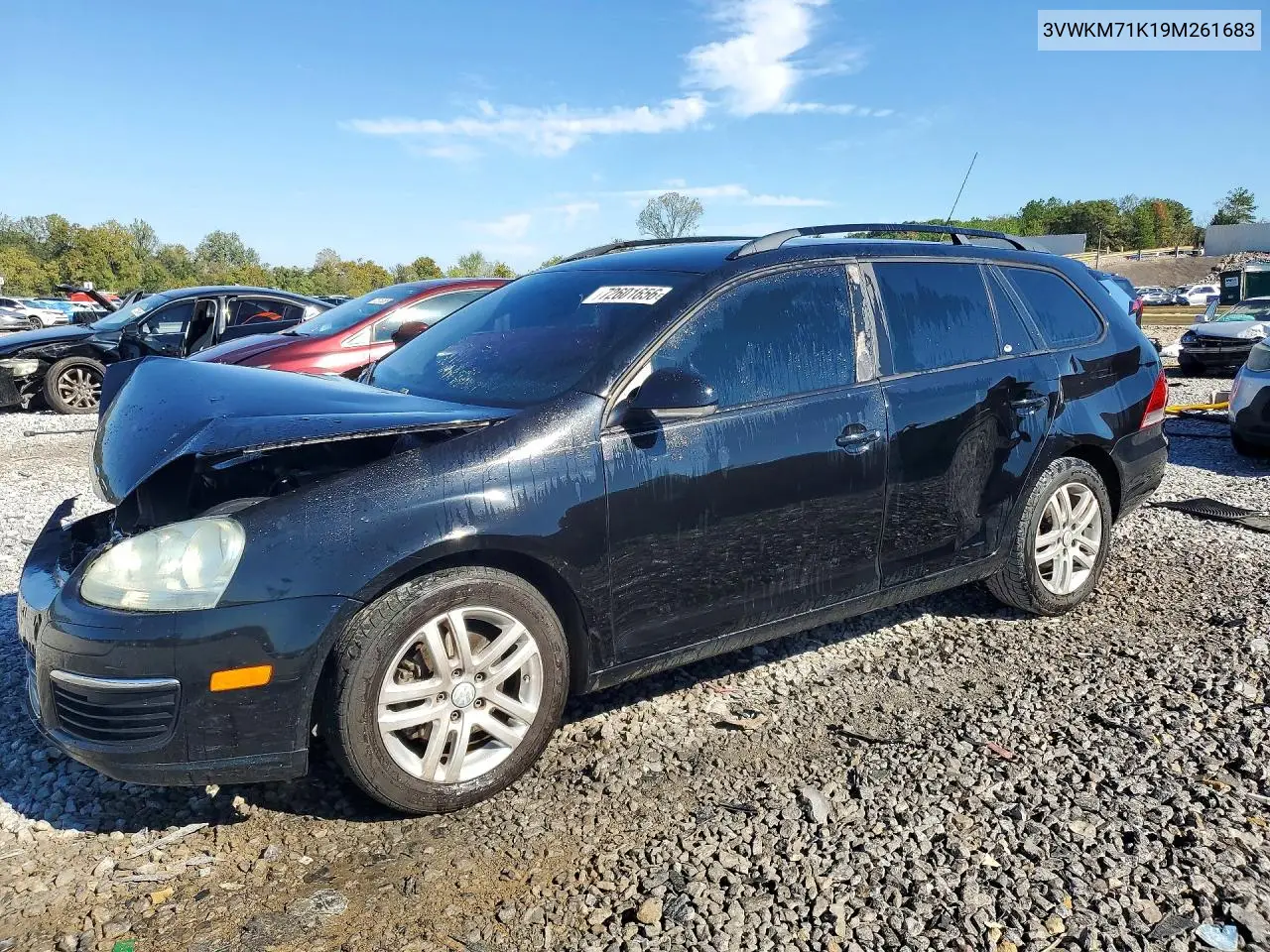 VOLKSWAGEN JETTA 2009, VIN 3VWKM71K19M261683