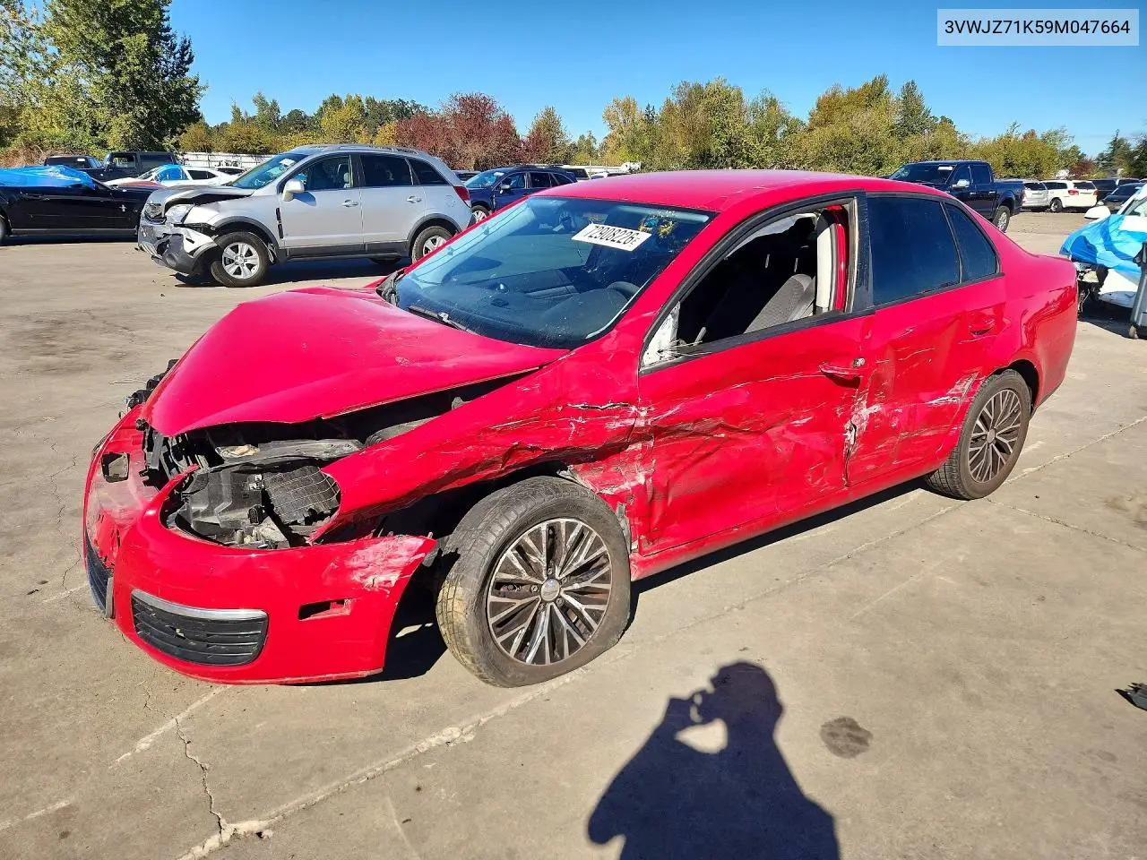 VOLKSWAGEN JETTA 2009, VIN 3VWJZ71K59M047664