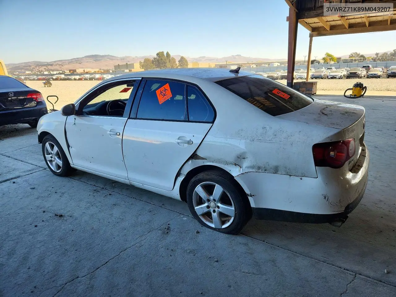 2009 VOLKSWAGEN JETTA VIN 3VWRZ71K89M043207 — фото 2