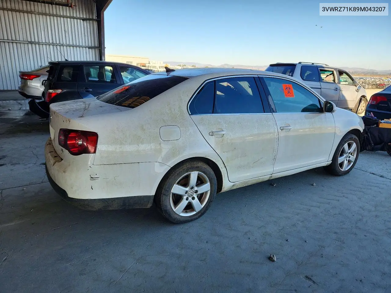 2009 VOLKSWAGEN JETTA VIN 3VWRZ71K89M043207 — фото 3