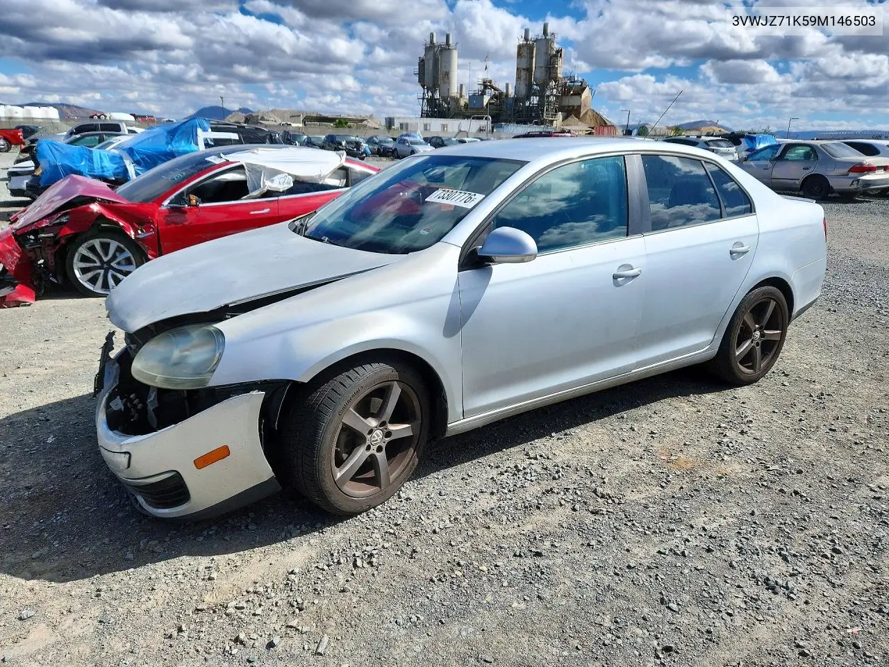 VOLKSWAGEN JETTA 2009, VIN 3VWJZ71K59M146503