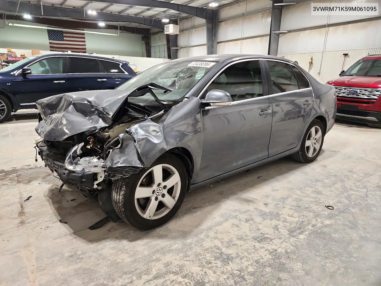 VOLKSWAGEN JETTA 2009, VIN 3VWRM71K59M061095