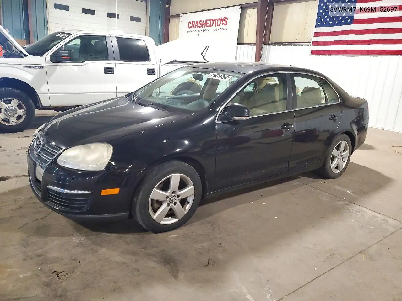 VOLKSWAGEN JETTA 2009, VIN 3VWRM71K69M152697
