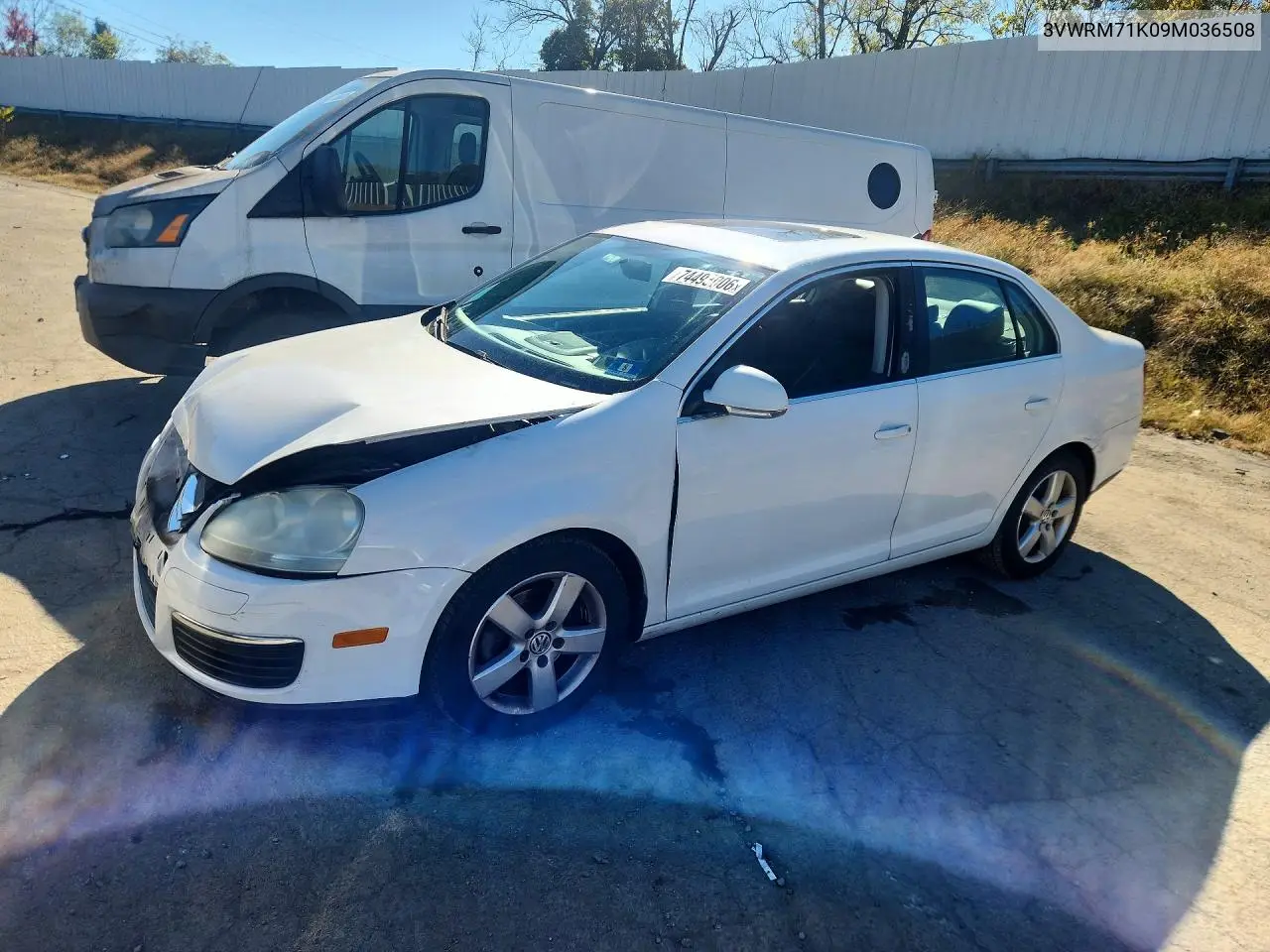VOLKSWAGEN JETTA 2009, VIN 3VWRM71K09M036508