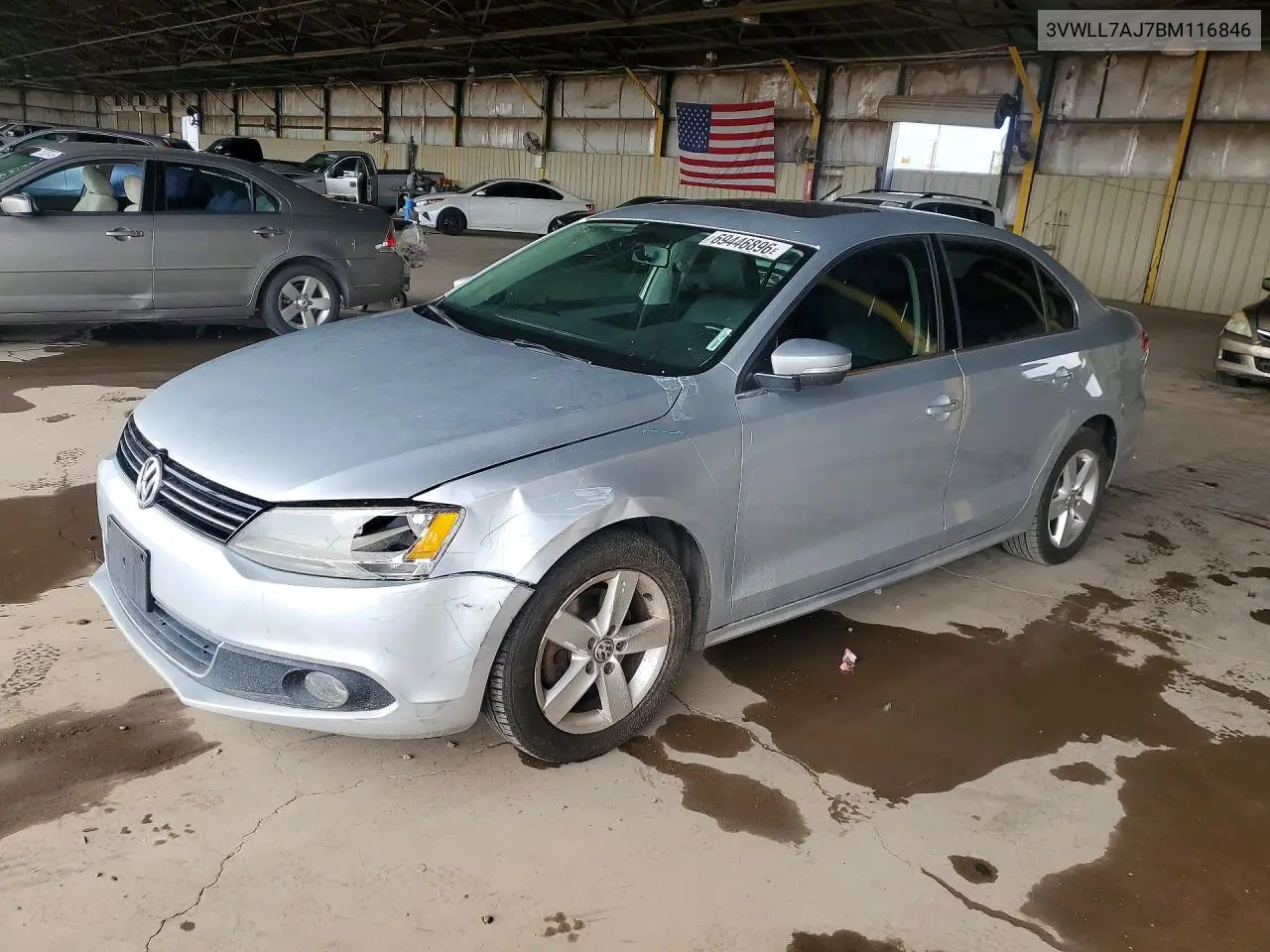 VOLKSWAGEN JETTA 2011, VIN 3VWLL7AJ7BM116846