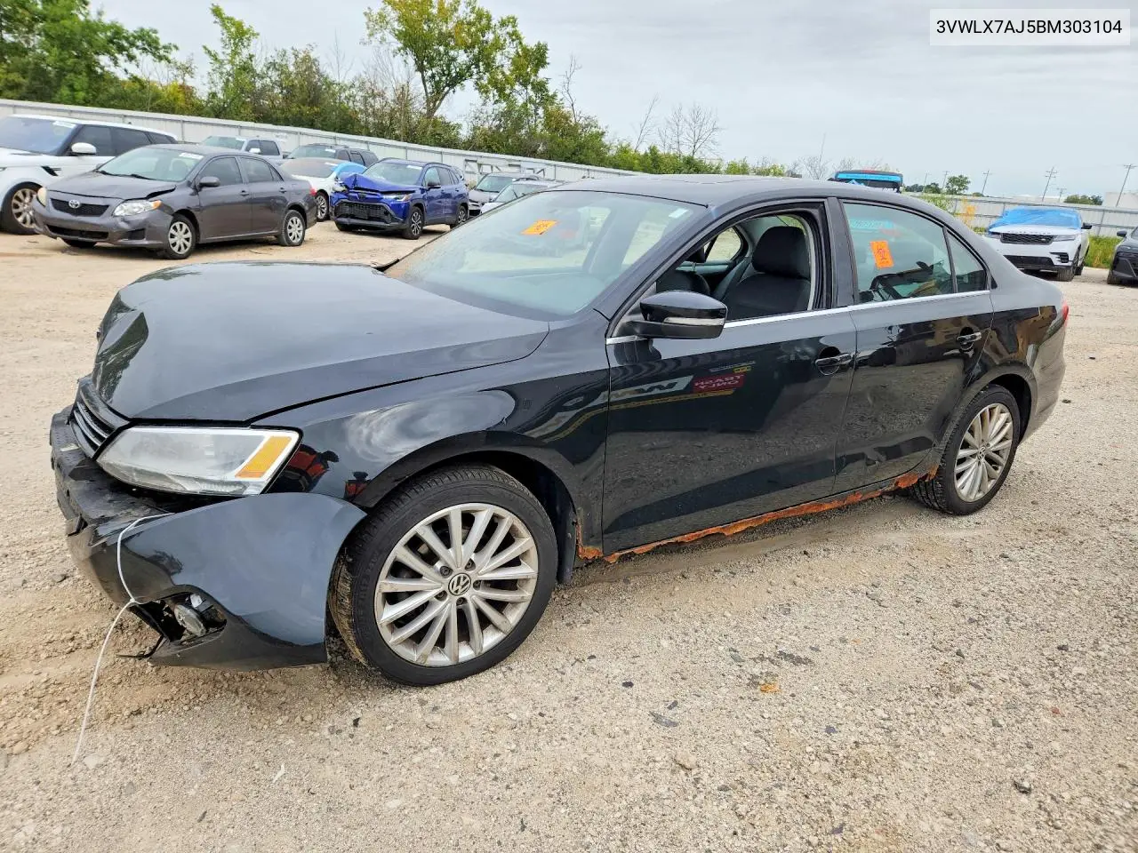 VOLKSWAGEN JETTA 2011, VIN 3VWLX7AJ5BM303104