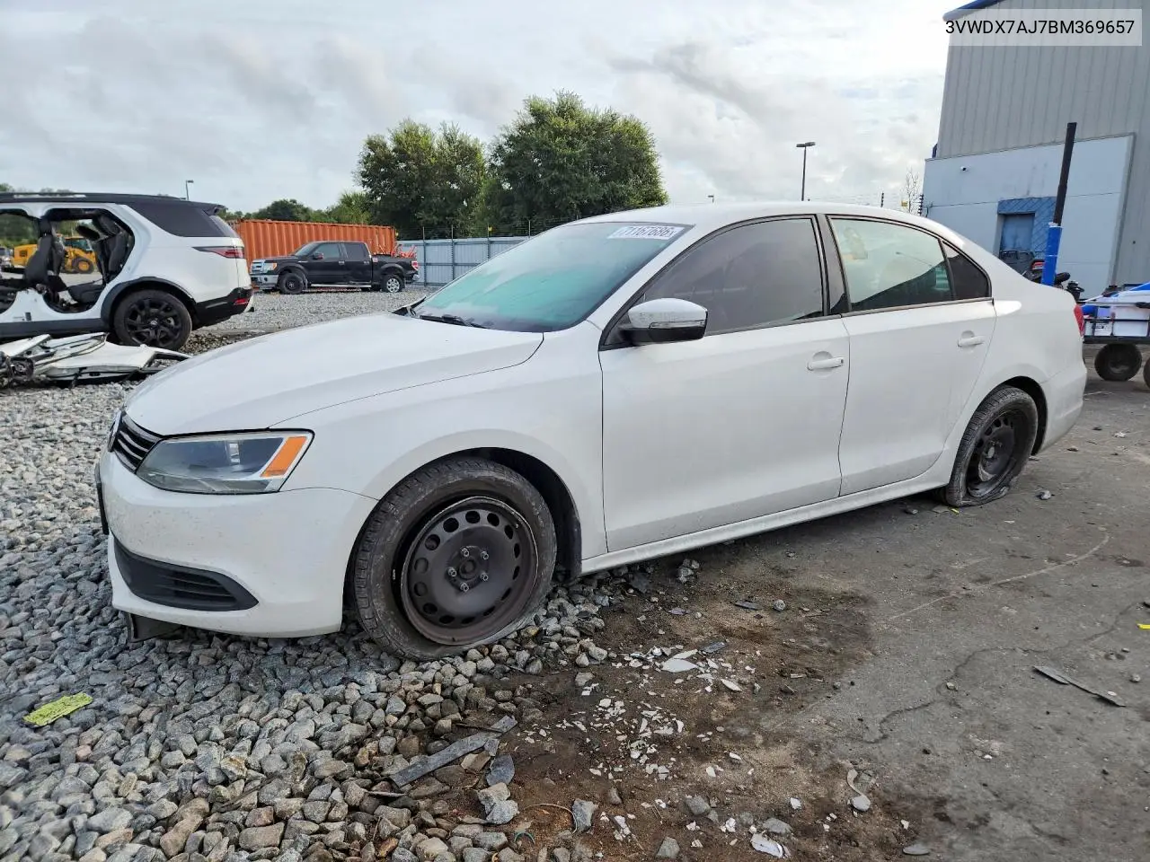 VOLKSWAGEN JETTA 2011, VIN 3VWDX7AJ7BM369657