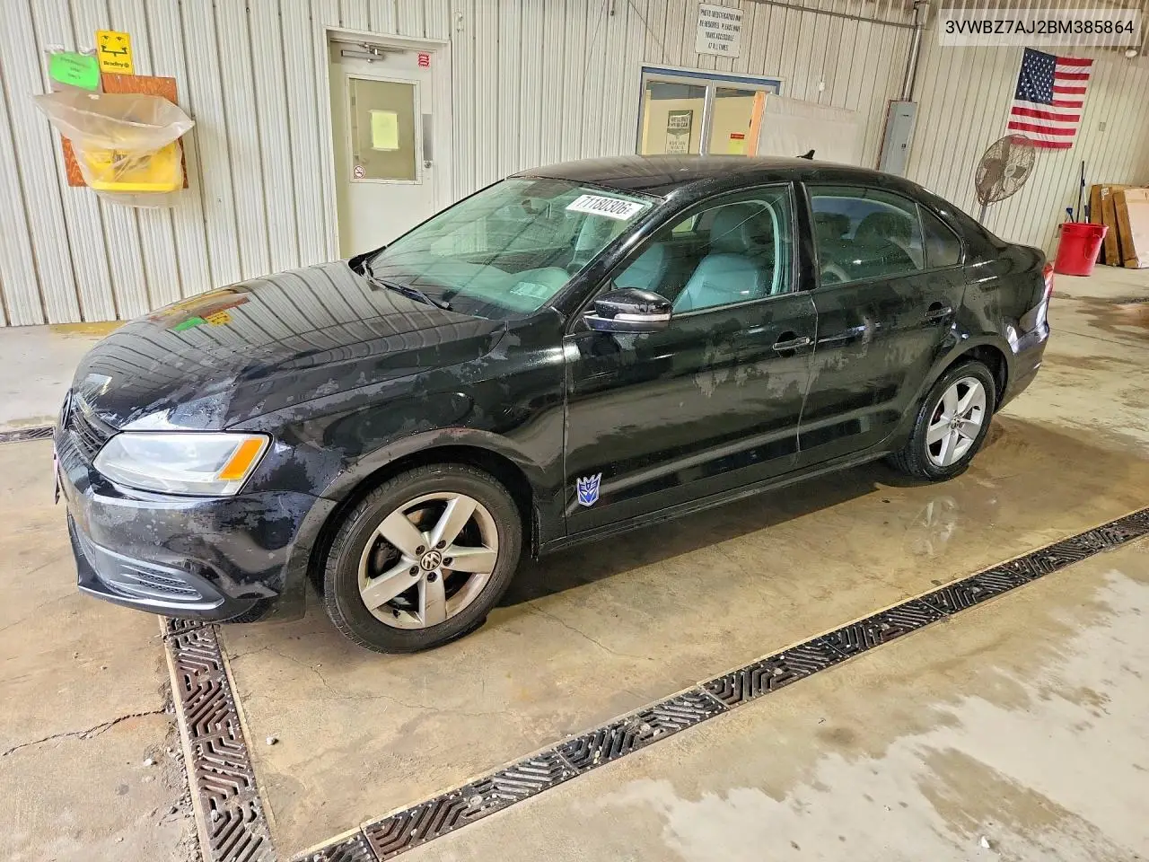 VOLKSWAGEN JETTA 2011, VIN 3VWBZ7AJ2BM385864