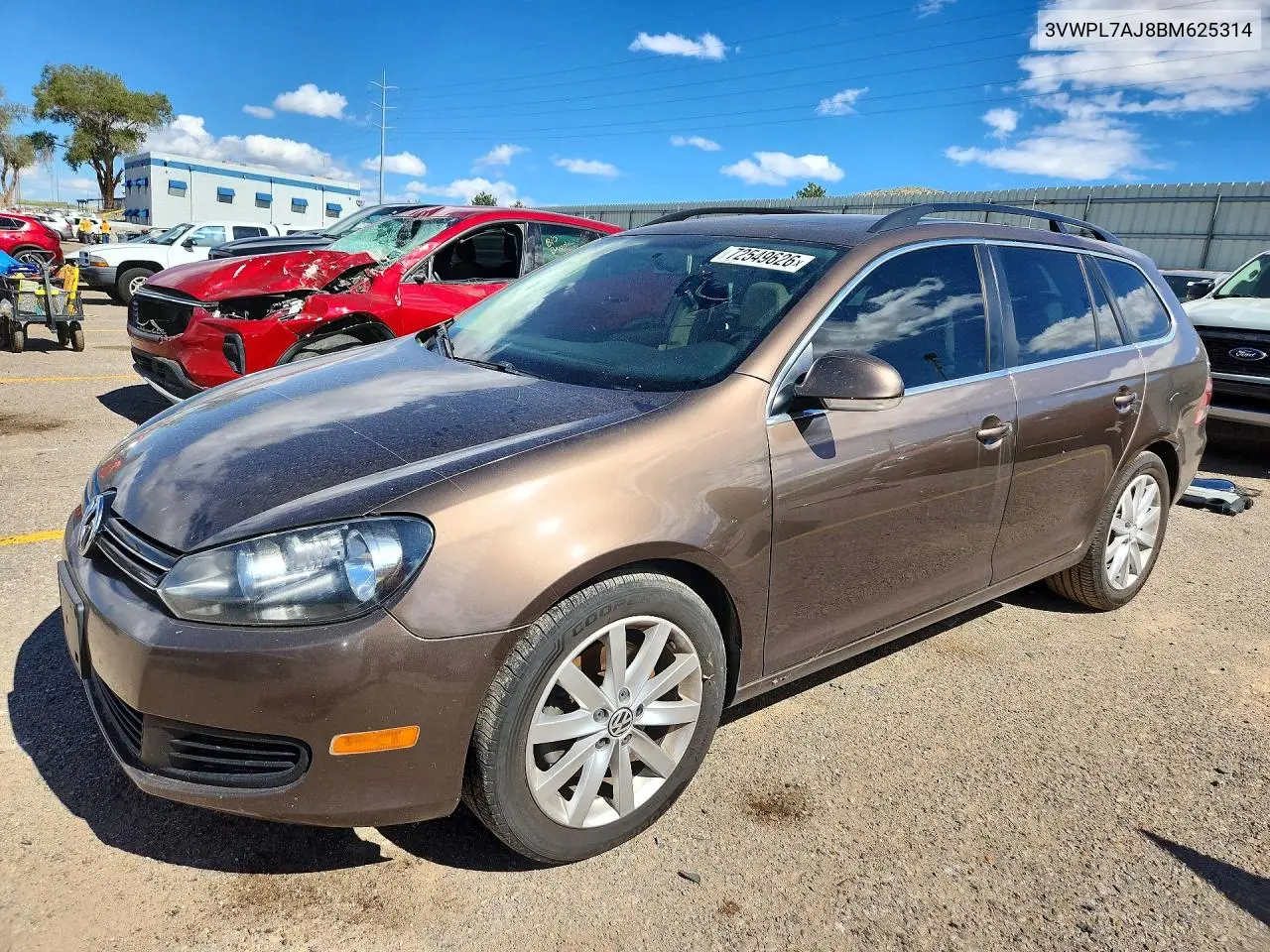 VOLKSWAGEN JETTA 2011, VIN 3VWPL7AJ8BM625314