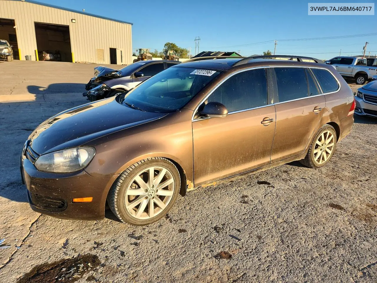 VOLKSWAGEN JETTA 2011, VIN 3VWPL7AJ6BM640717