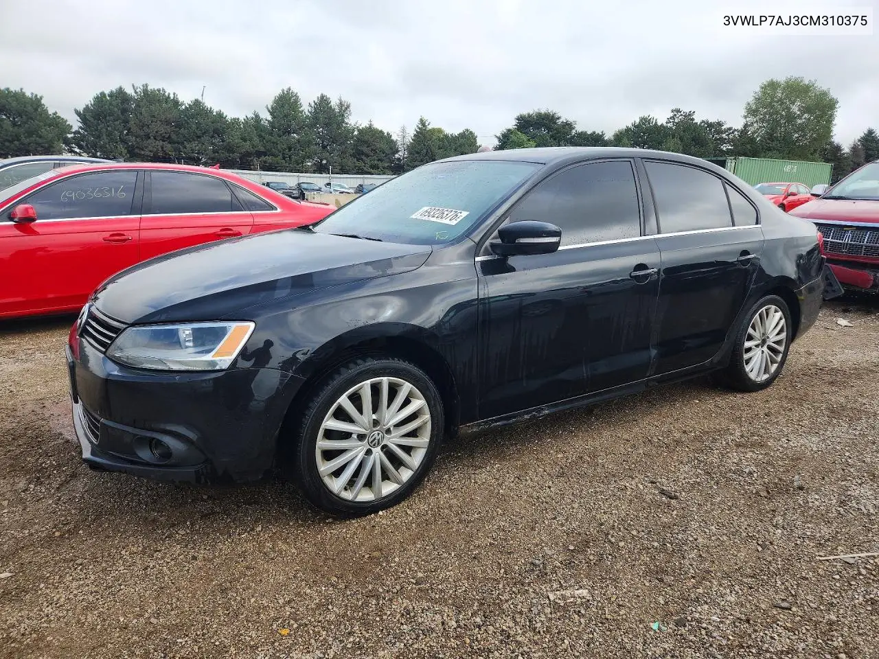 VOLKSWAGEN JETTA 2012, VIN 3VWLP7AJ3CM310375