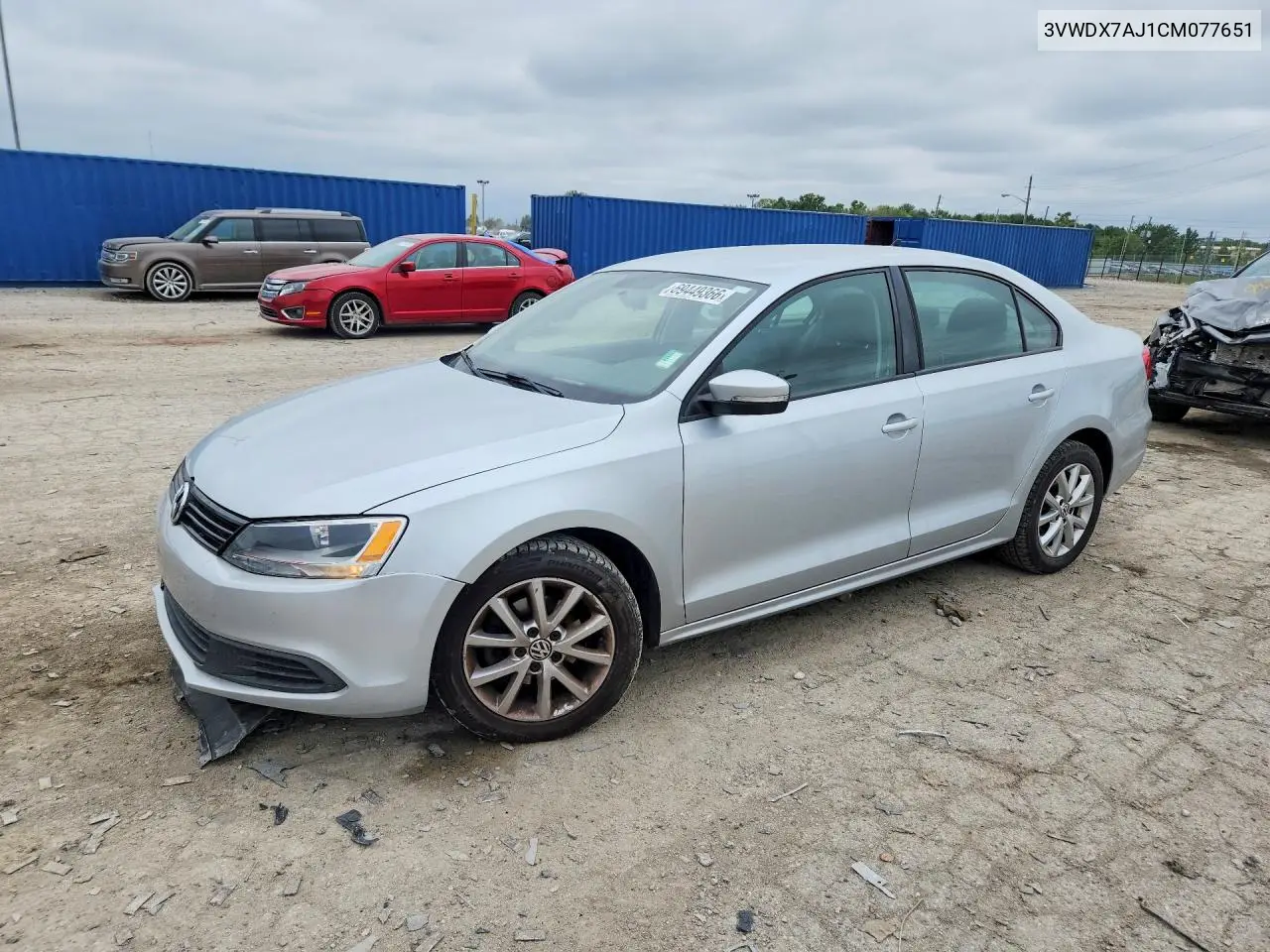 VOLKSWAGEN JETTA 2012, VIN 3VWDX7AJ1CM077651