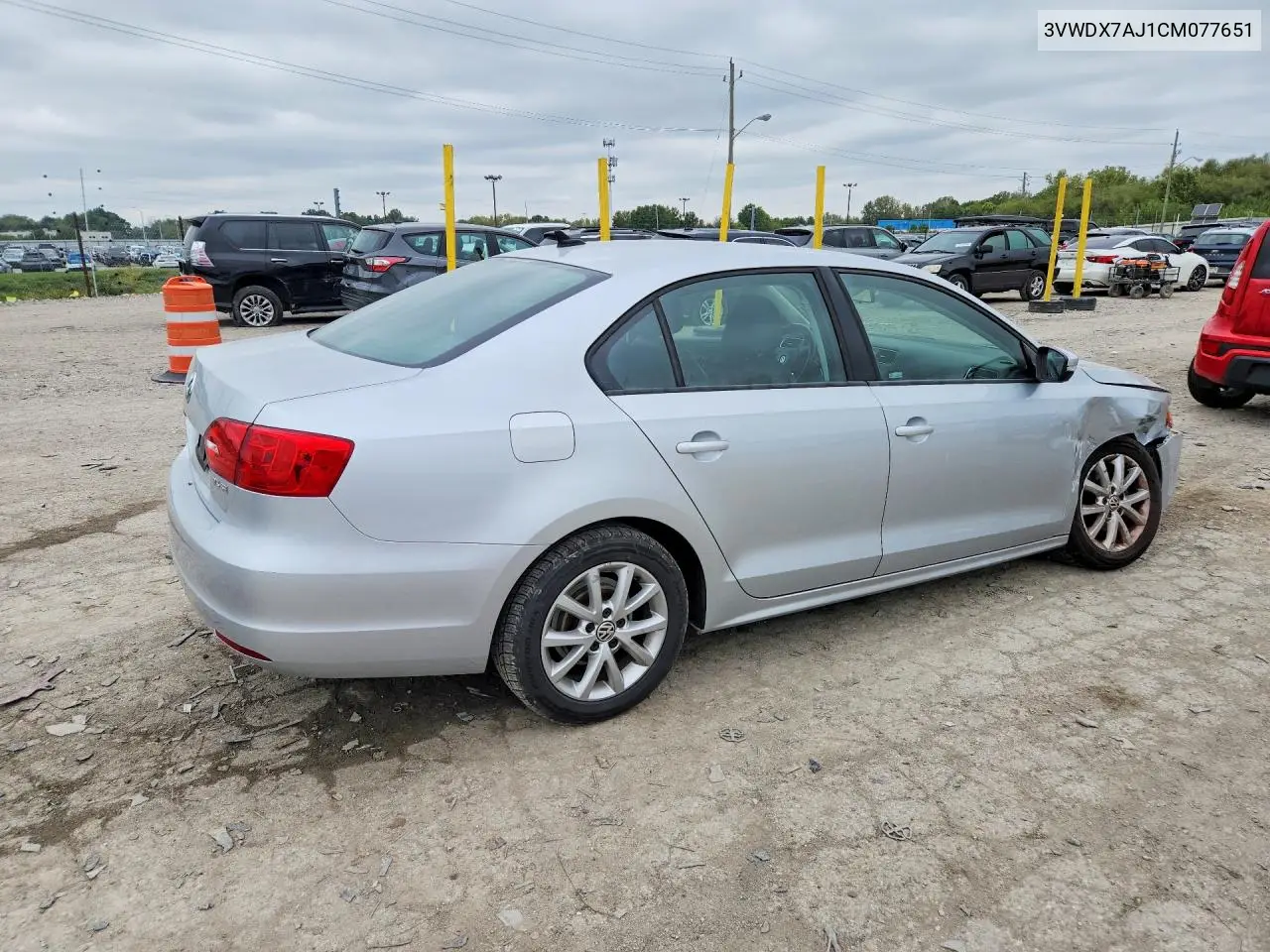 2012 VOLKSWAGEN JETTA VIN 3VWDX7AJ1CM077651 — фото 3