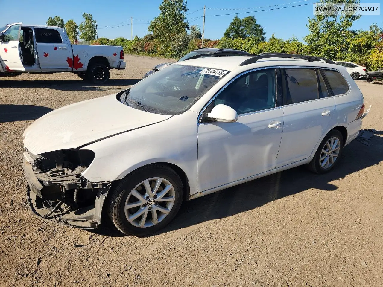 VOLKSWAGEN JETTA 2012, VIN 3VWPL7AJ2CM709937