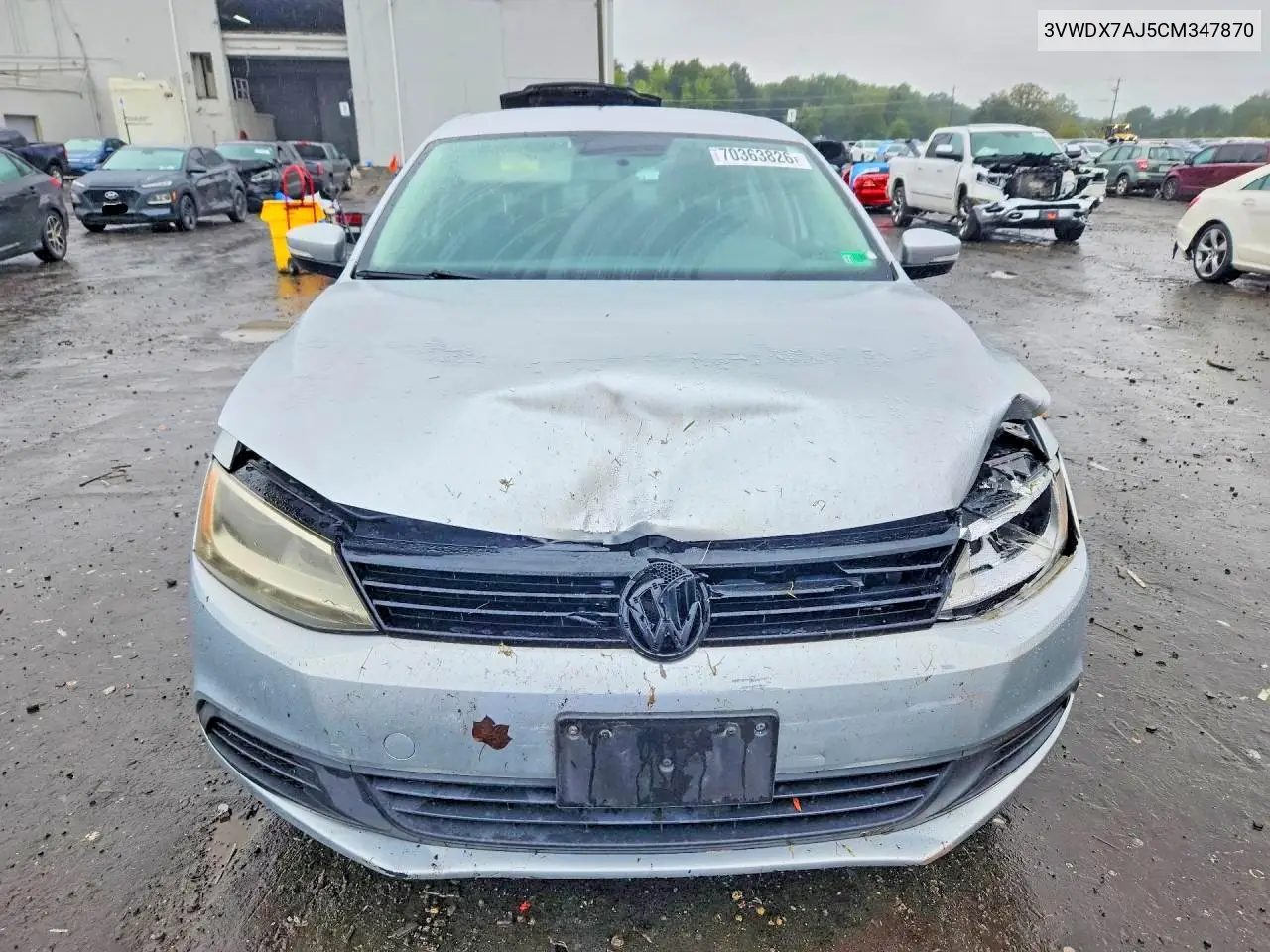 2012 VOLKSWAGEN JETTA VIN 3VWDX7AJ5CM347870 — фото 5