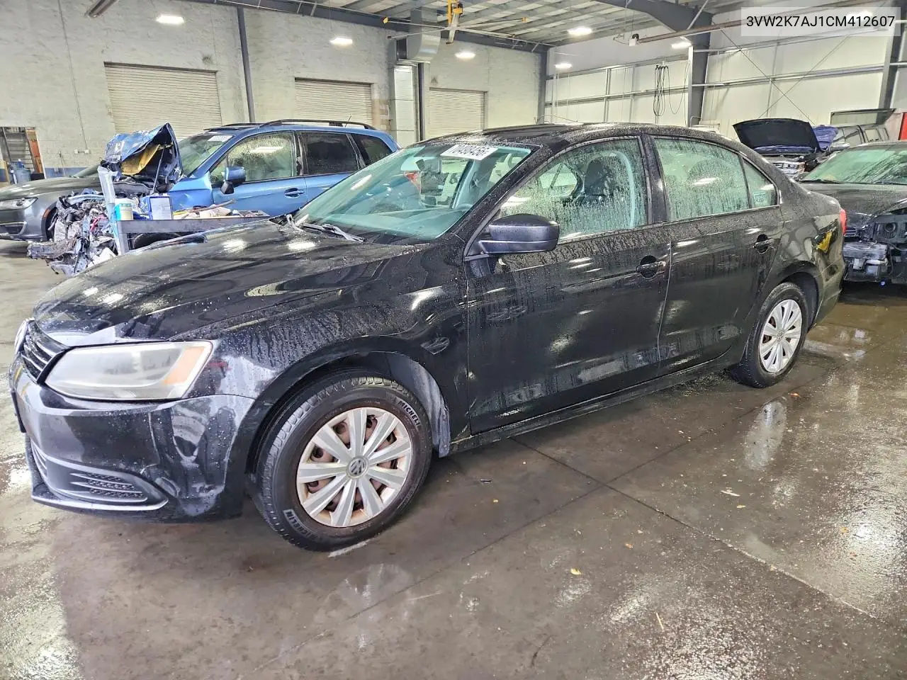 VOLKSWAGEN JETTA 2012, VIN 3VW2K7AJ1CM412607