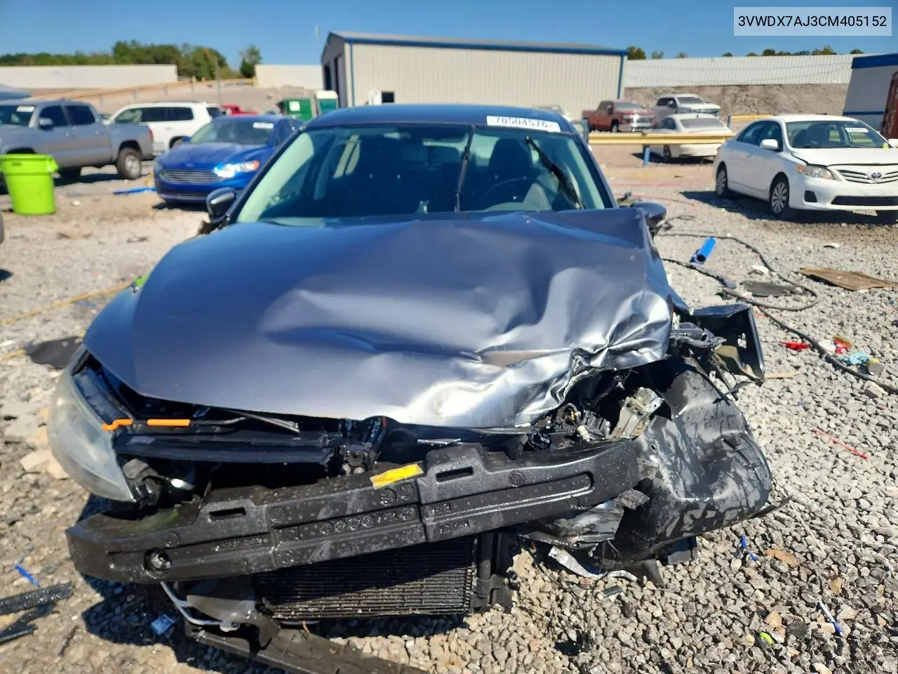 2012 VOLKSWAGEN JETTA VIN 3VWDX7AJ3CM405152 — фото 5