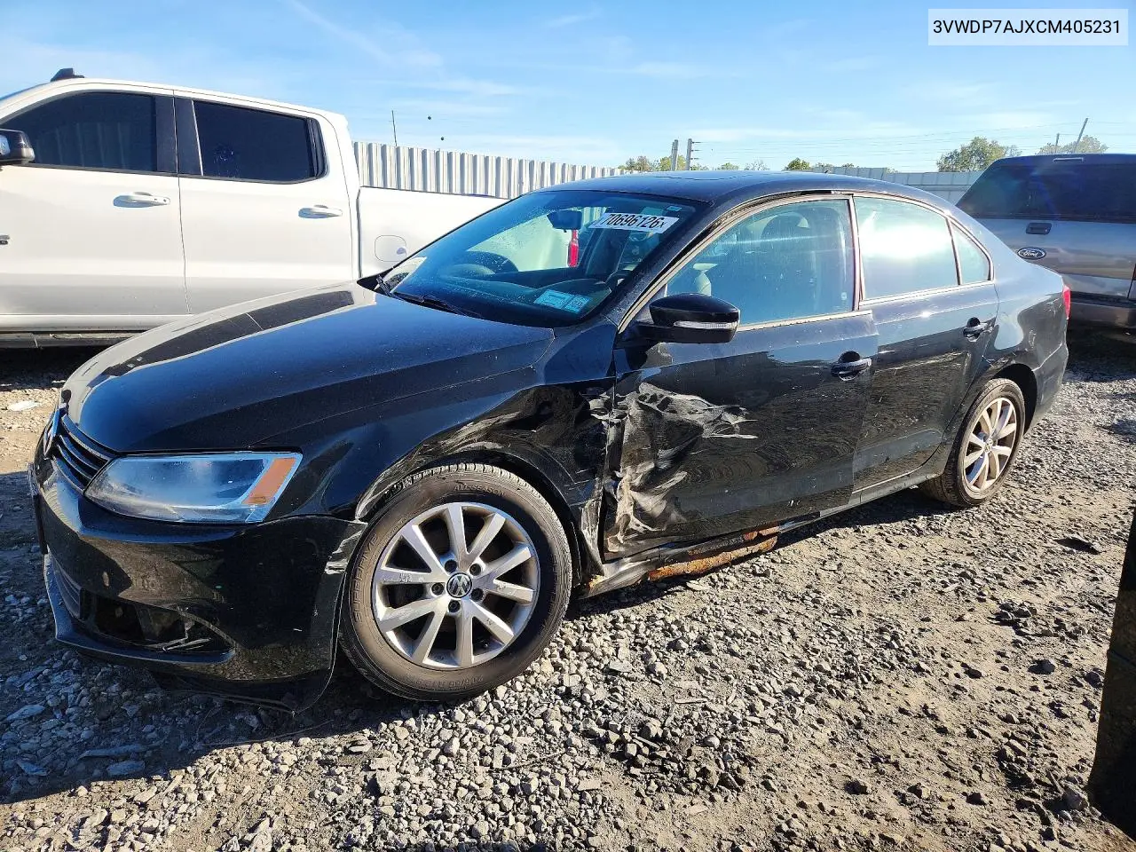 VOLKSWAGEN JETTA 2012, VIN 3VWDP7AJXCM405231