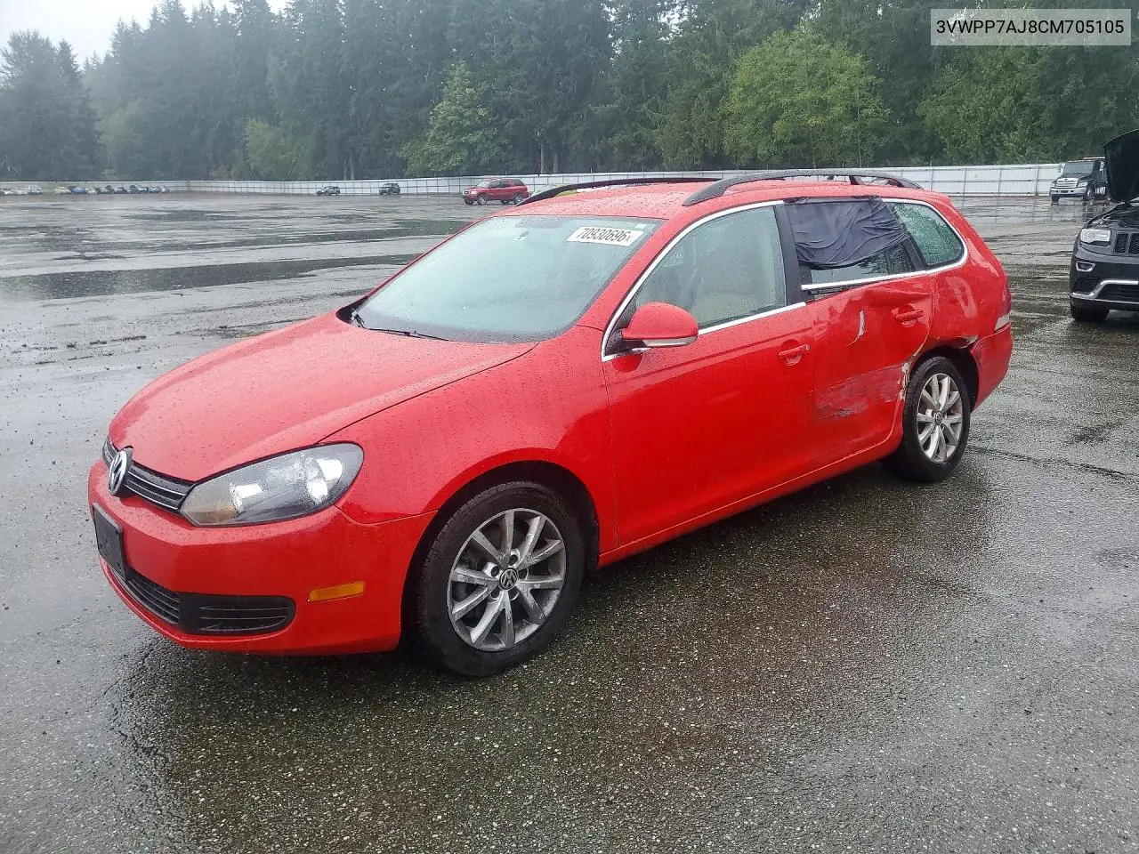 VOLKSWAGEN JETTA 2012, VIN 3VWPP7AJ8CM705105