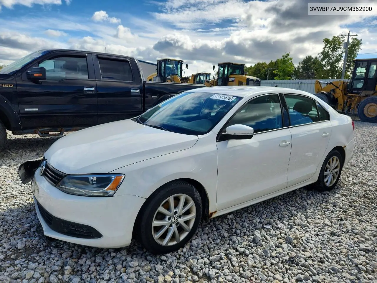 VOLKSWAGEN JETTA 2012, VIN 3VWBP7AJ9CM362900