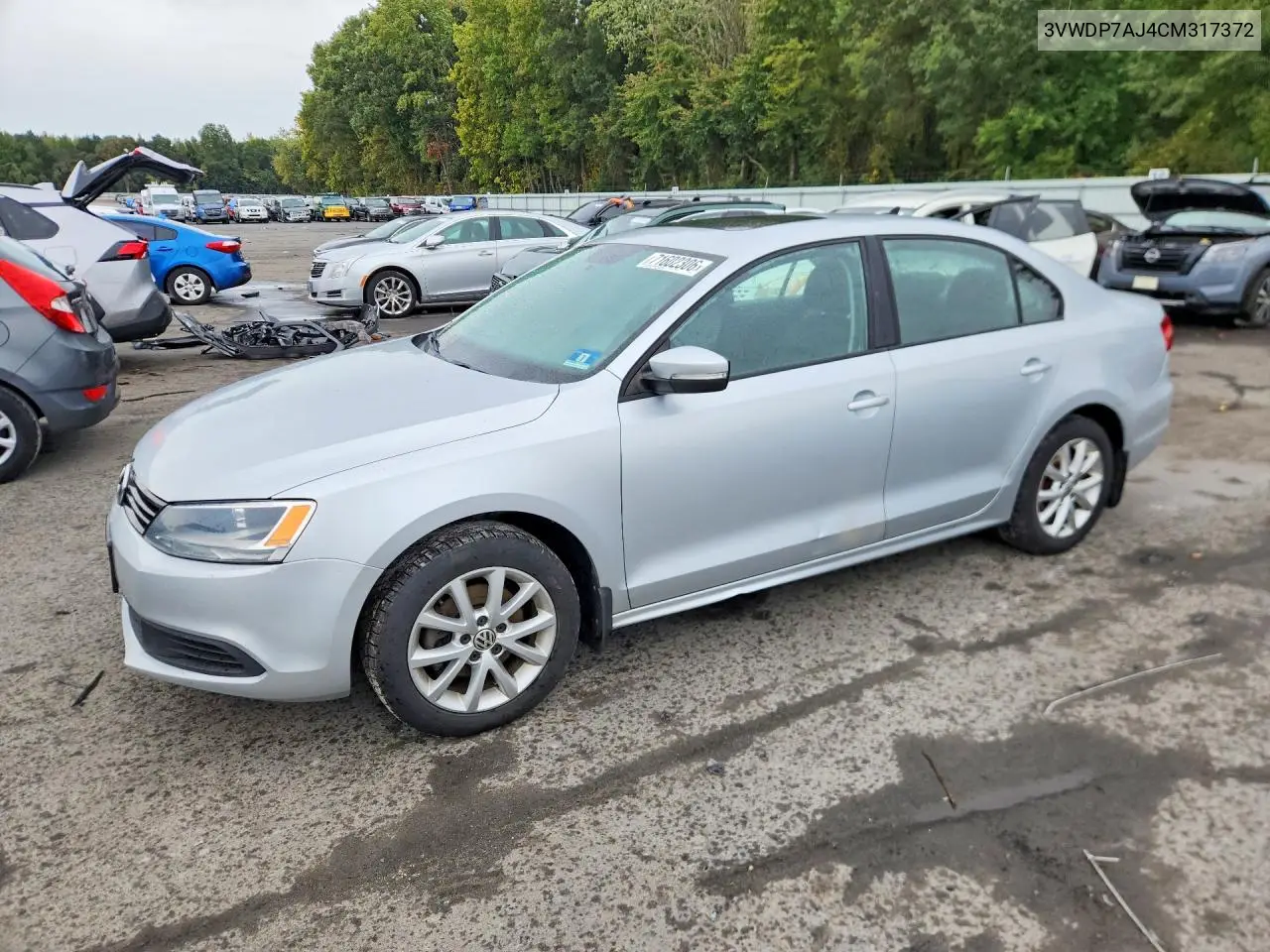 VOLKSWAGEN JETTA 2012, VIN 3VWDP7AJ4CM317372