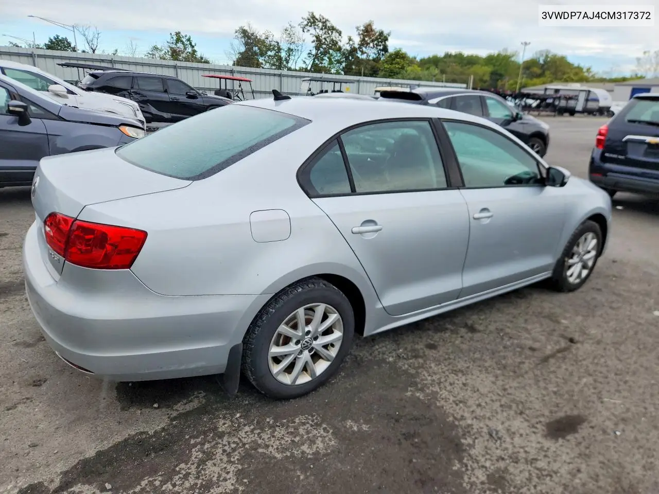 2012 VOLKSWAGEN JETTA VIN 3VWDP7AJ4CM317372 — фото 3