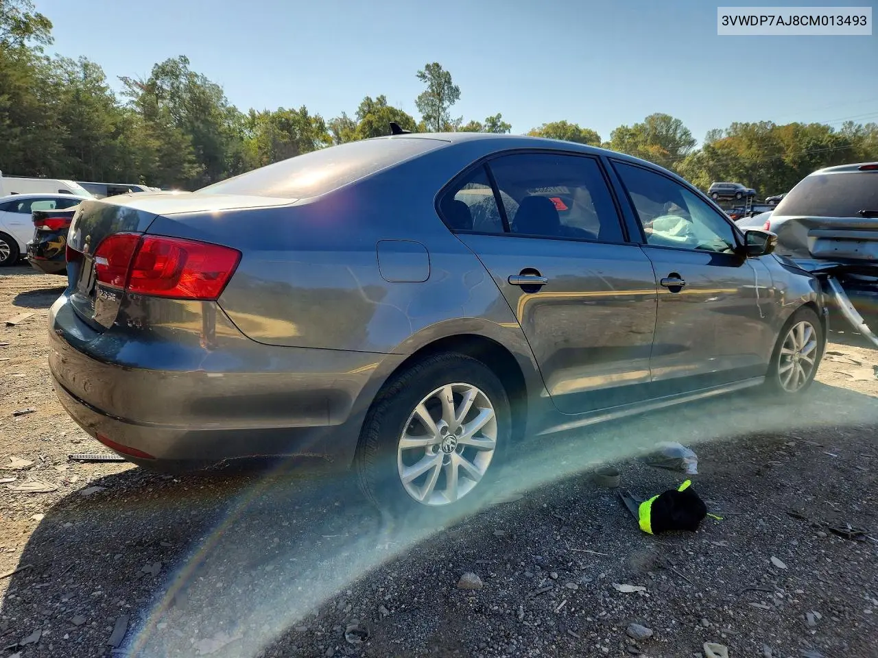 2012 VOLKSWAGEN JETTA VIN 3VWDP7AJ8CM013493 — фото 3