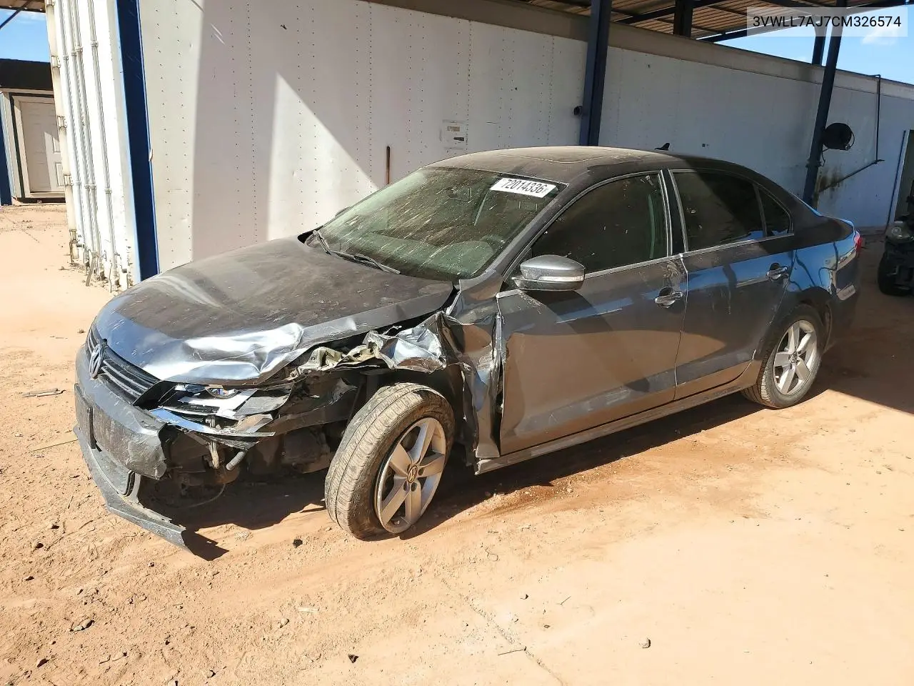 VOLKSWAGEN JETTA 2012, VIN 3VWLL7AJ7CM326574