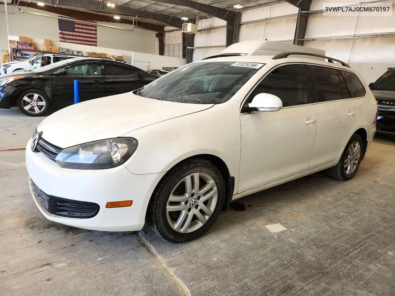VOLKSWAGEN JETTA 2012, VIN 3VWPL7AJ0CM670197