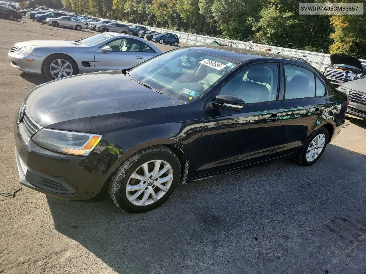 VOLKSWAGEN JETTA 2012, VIN 3VWDP7AJ5CM338571