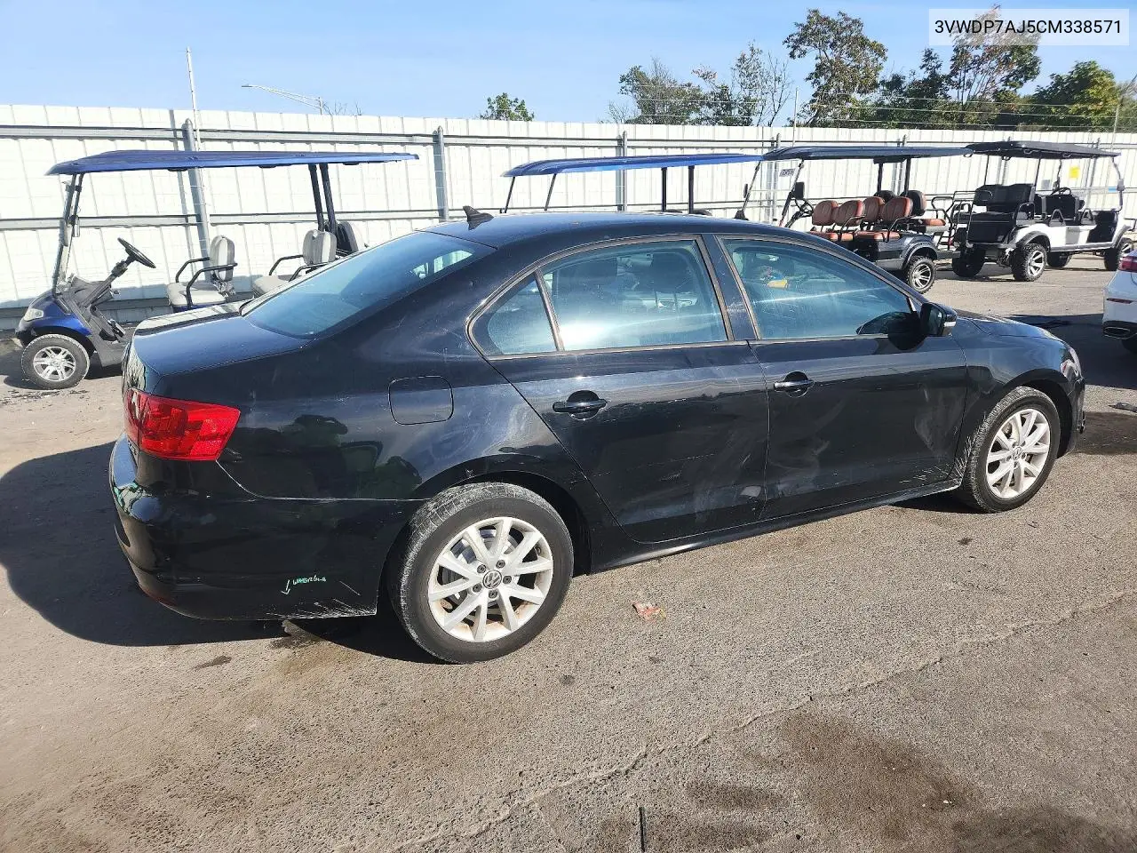 2012 VOLKSWAGEN JETTA VIN 3VWDP7AJ5CM338571 — фото 3