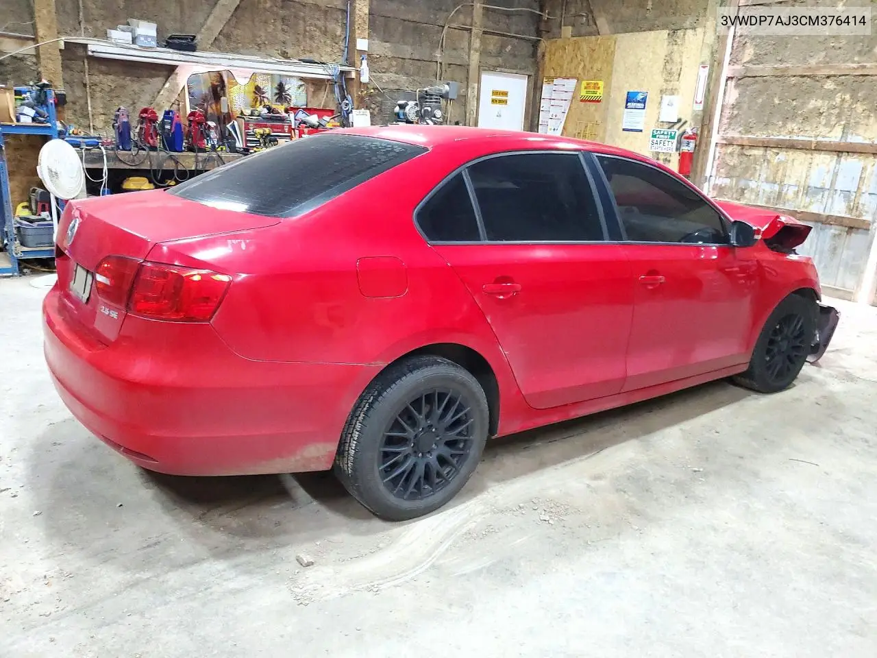 2012 VOLKSWAGEN JETTA VIN 3VWDP7AJ3CM376414 — фото 3