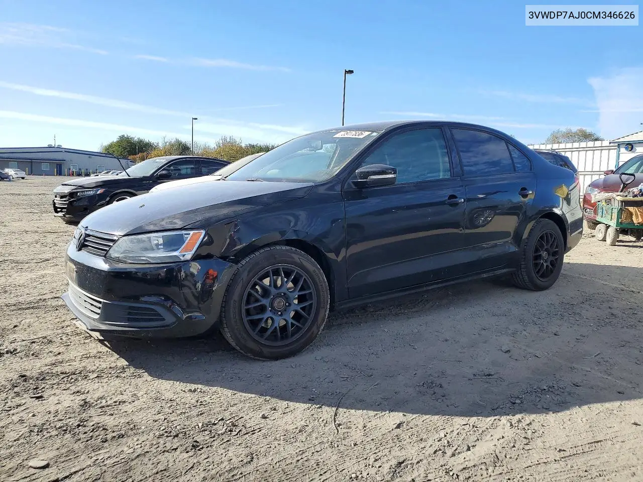 VOLKSWAGEN JETTA 2012, VIN 3VWDP7AJ0CM346626