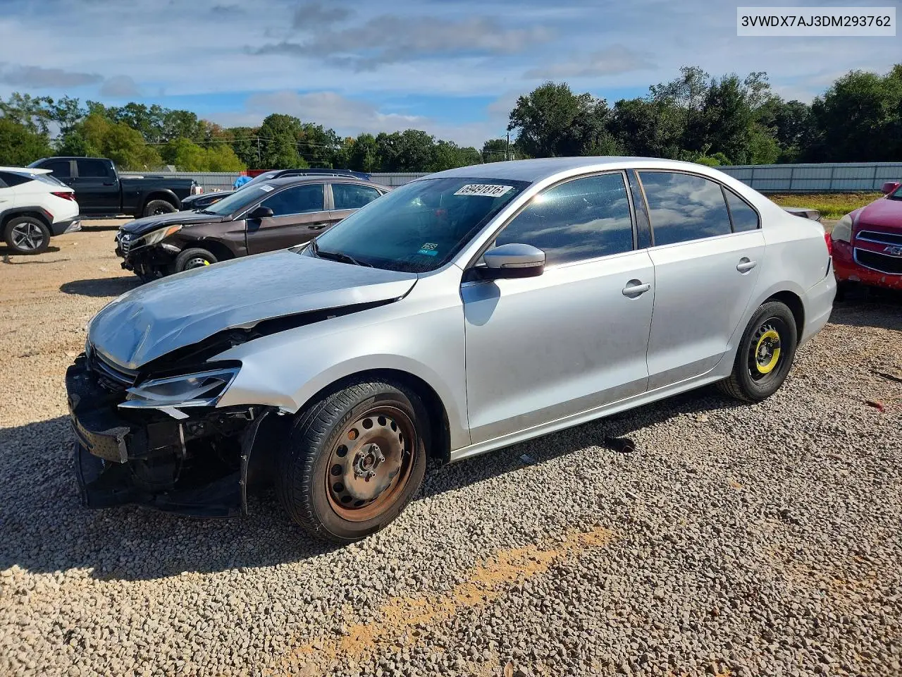 VOLKSWAGEN JETTA 2013, VIN 3VWDX7AJ3DM293762